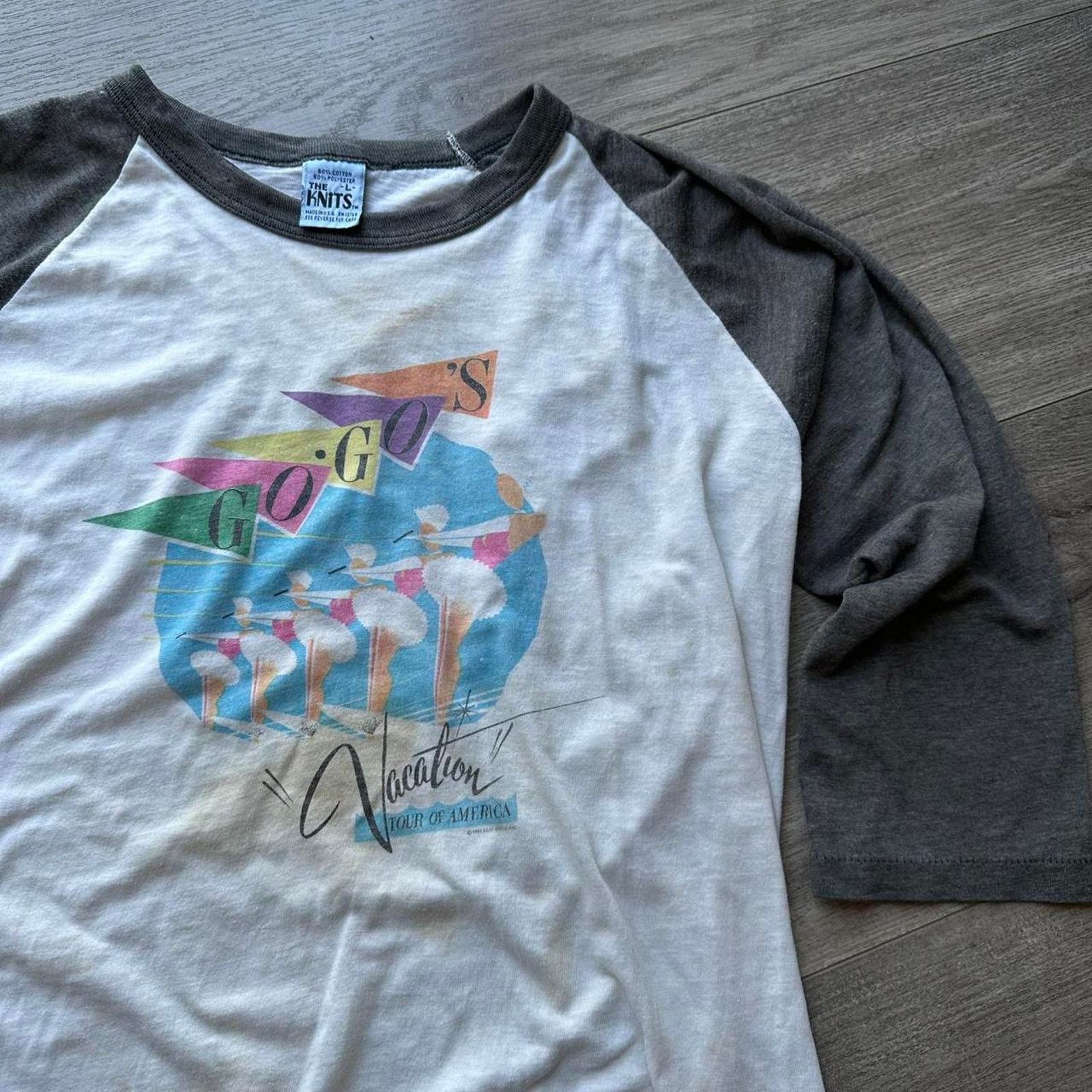 Band Tees × Vintage Vintage 80s The GoGos Tour Band Tee Thin Raglan Shirt Size US M / EU 48-50 / 2 - 5 Thumbnail