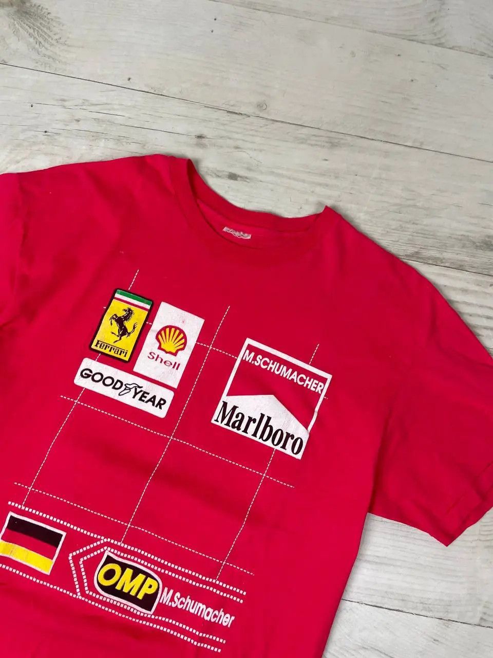 Ferrari Vintage Ferrari F1 Marlboro Michael Schumacher T Shirt 90s Size US L / EU 52-54 / 3 - 3 Thumbnail