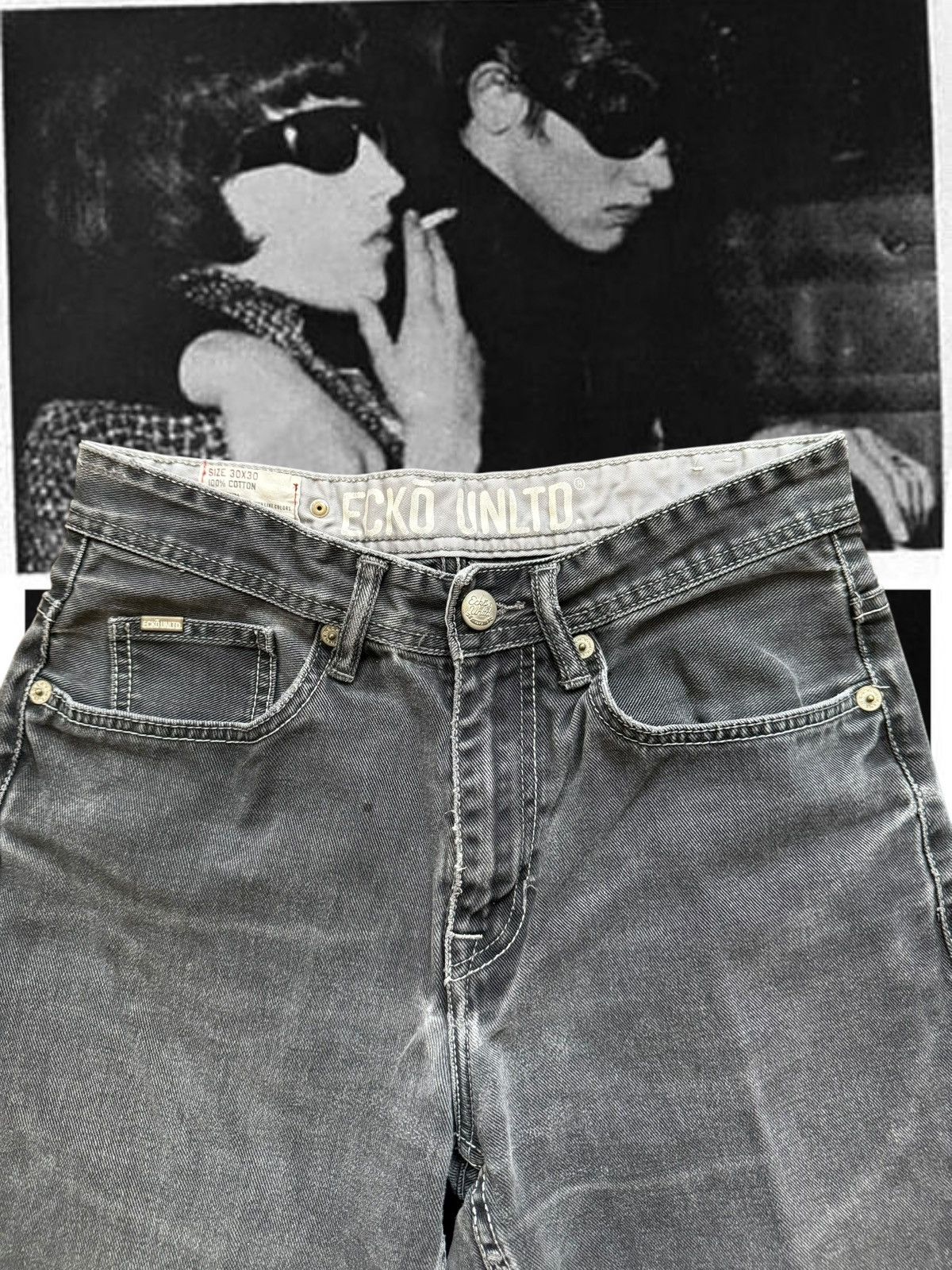 Ecko Unltd. Eclo Unltd Dark Grey Wash Jeans Size US 30 / EU 46 - 2 Thumbnail