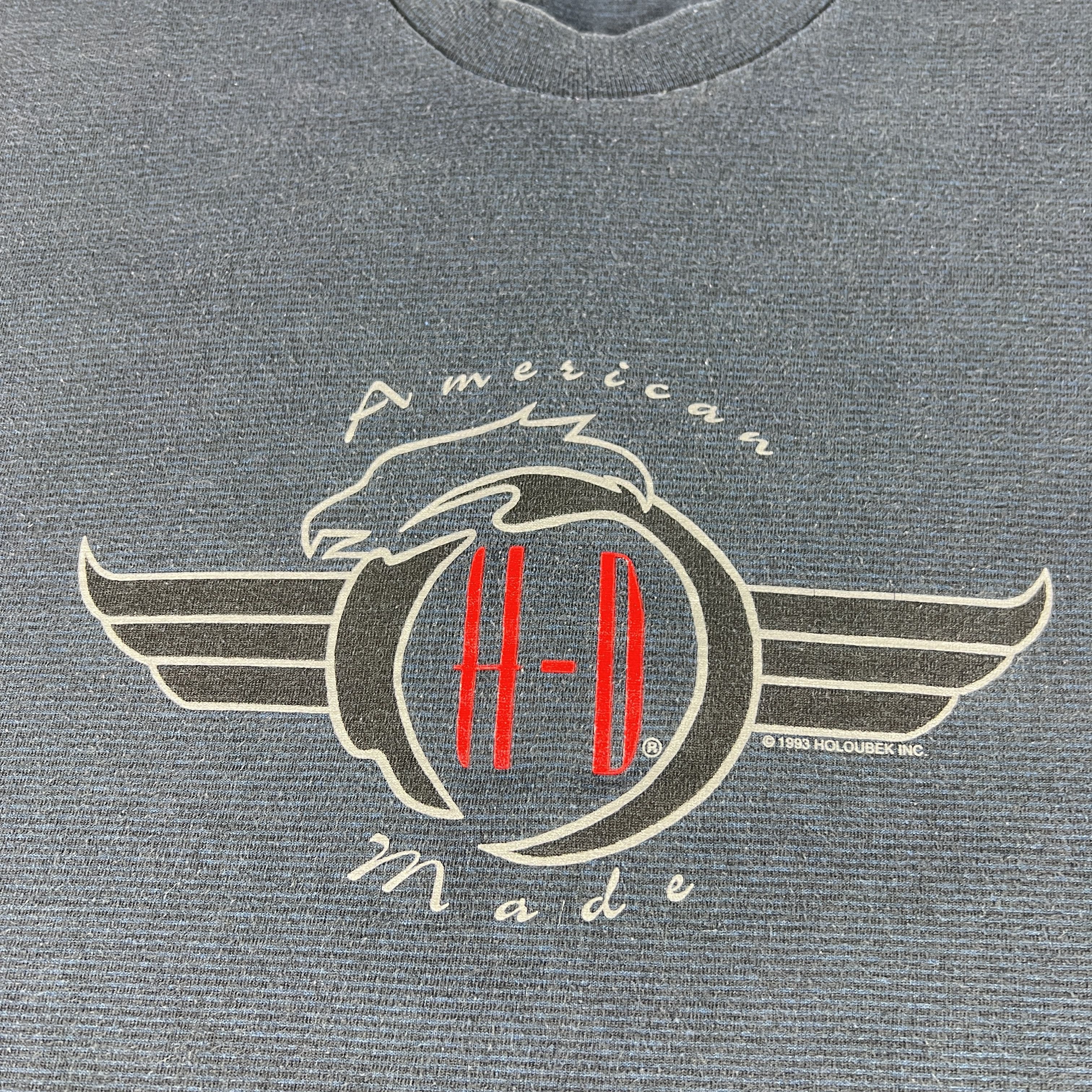 Harley Davidson × Vintage VTG 90s Harley Davidson Decatur Pinstripe Single Stitch Size US L / EU 52-54 / 3 - 4 Thumbnail