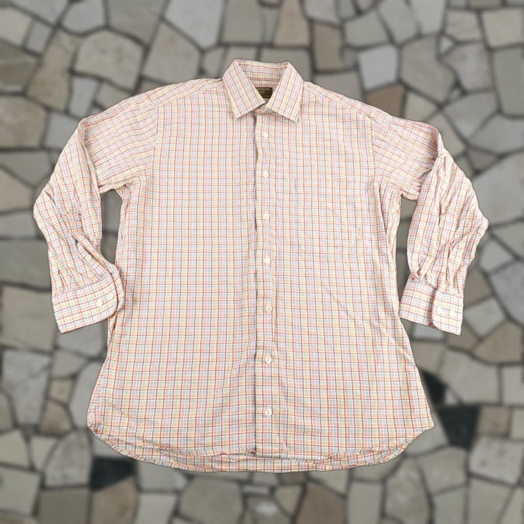 Vintage Gitman Bros Shirt Mens Medium Red Blue Plaid Button Up Western Frontier Made USA Size US M / EU 48-50 / 2 - 1 Thumbnail