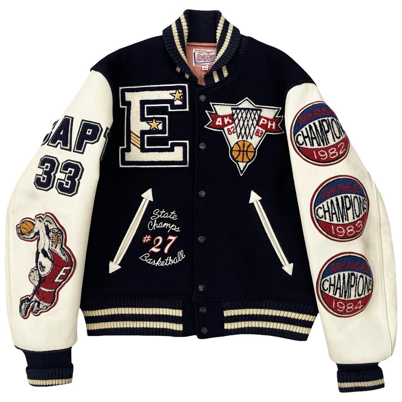 Whitesville Style Eyes Varsity Jacket