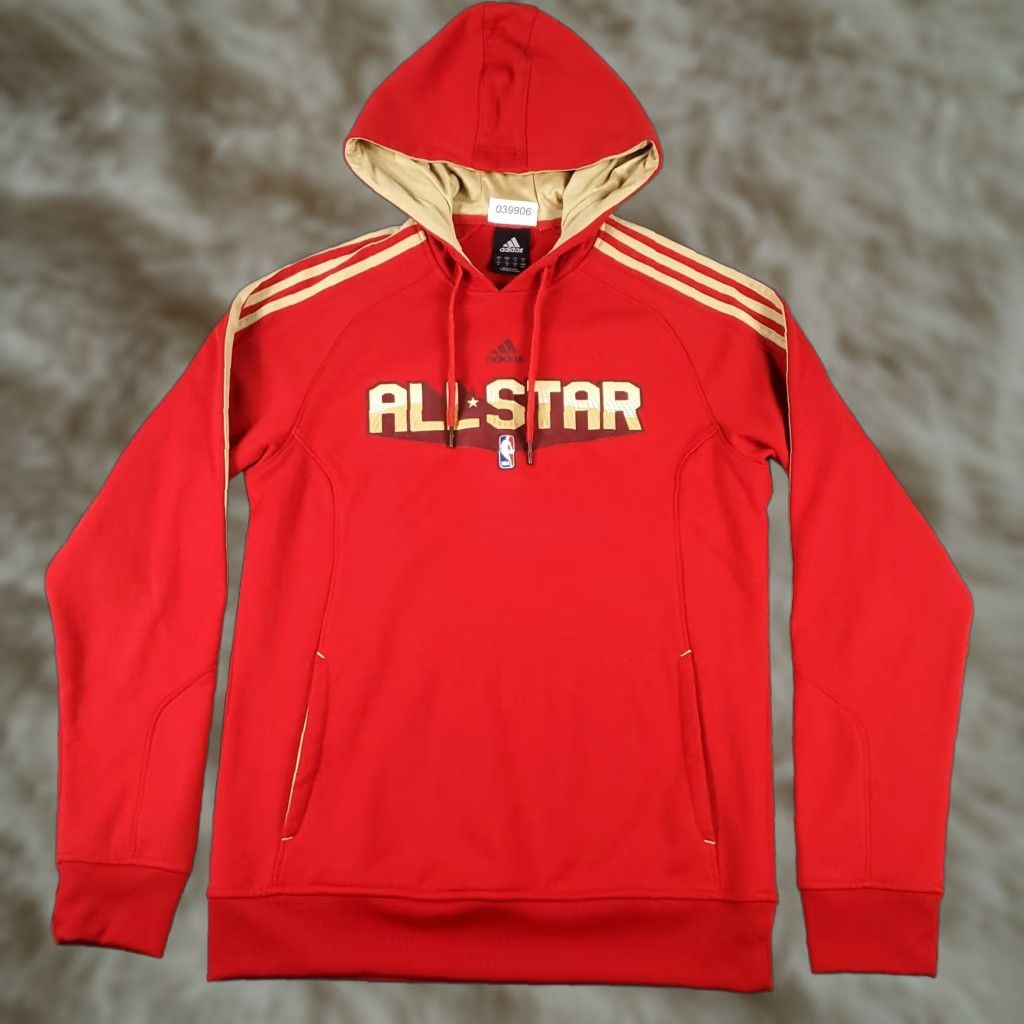 Adidas Adidas Hoodie Mens Medium Red Pullover Sweatshirt Long Sleeve Classic Sports Size US M / EU 48-50 / 2 - 1 Thumbnail