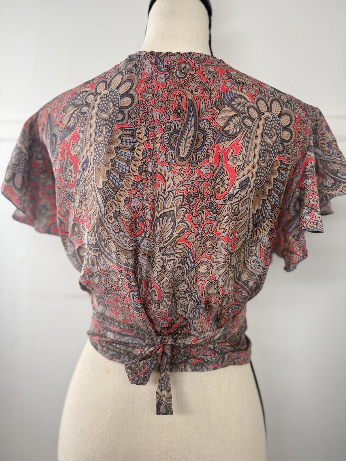 Big Baller Brand Bigg Bull Vibrant Floral Wrap Top Size ONE SIZE - 3 Thumbnail
