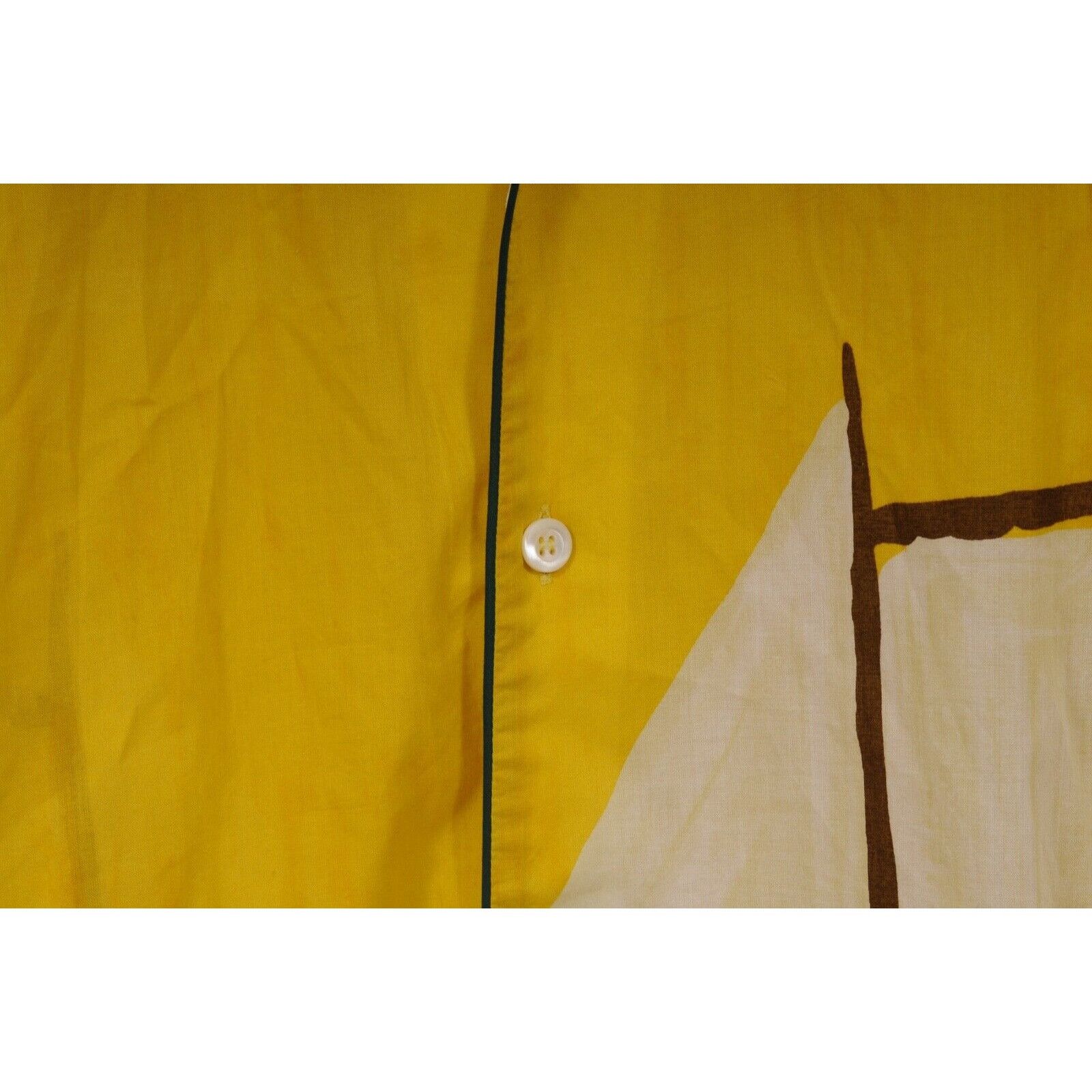 Prada SS05 Sail Boat Bee Yacht Button Down Yellow - 02352 Size US M / EU 48-50 / 2 - 2 Thumbnail