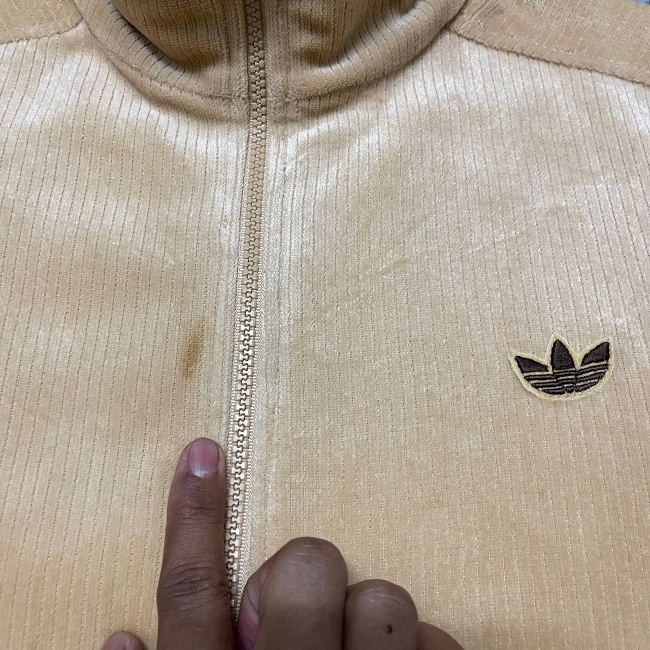 Adidas Vintage Adidas Trefoil Corduroy Zipper Jacket High Neck Size US M / EU 48-50 / 2 - 6 Thumbnail