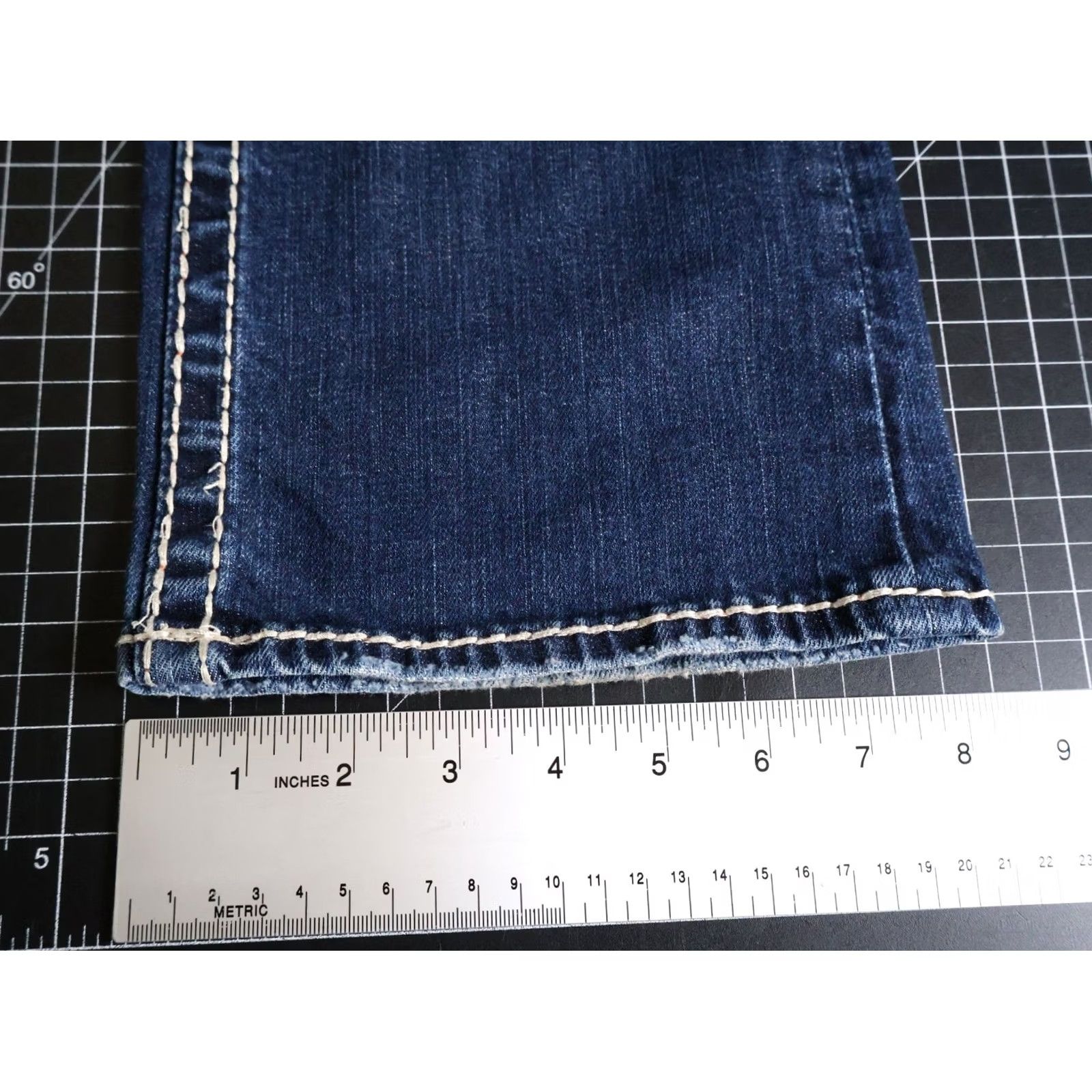 Vintage VINTAGE Rock Revival Jeans Women's 27 Blue Eva Relaxed Boot Cut Denim Stretch Studded Size 27" / US 4 / IT 40 - 7 Thumbnail