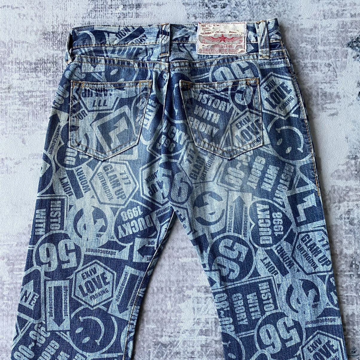 If Six Was Nine × Japanese Brand × Le Grande Bleu (L.G.B.) Co&Lu Coandlu Japanese Full print Denim Jeans Size US 30 / EU 46 - 8 Thumbnail