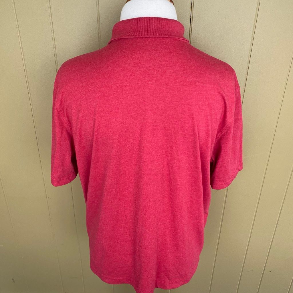 George George men XL cotton blend short sleeve 3 button polo red Size US XL / EU 56 / 4 - 7 Thumbnail