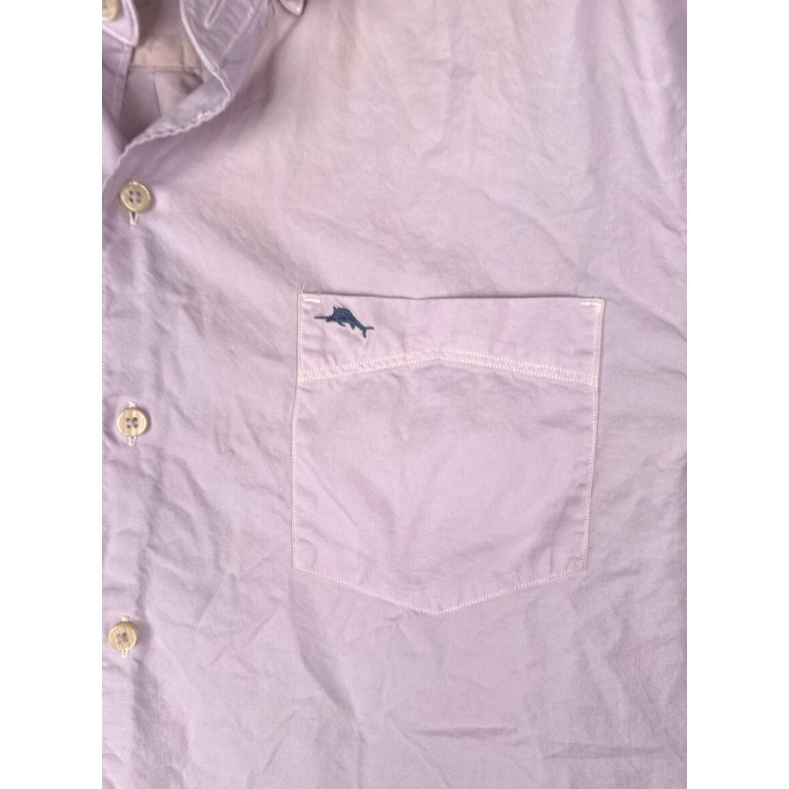 Tommy Bahama Tommy Bahama Shirt Men Large Purple Button Cotton Silk Blend Long Sleeve Casual Resort Hawaii Aloha 40 Chest Mens Size US L / EU 52-54 / 3 - 6 Thumbnail