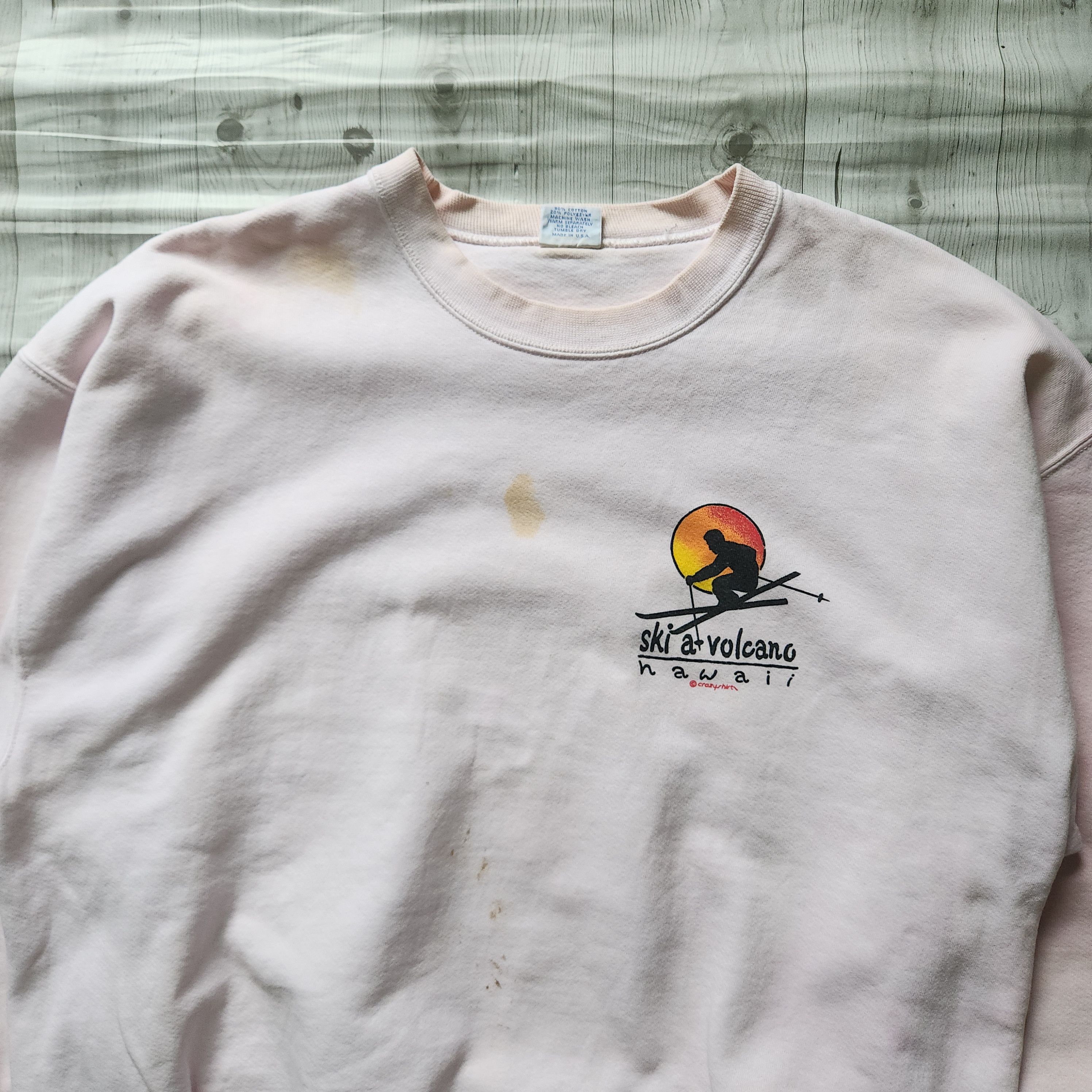 Other Vintage 1980s Ski A Volcano Hawaii Crazy Shirts Sweater Size US L / EU 52-54 / 3 - 21 Thumbnail