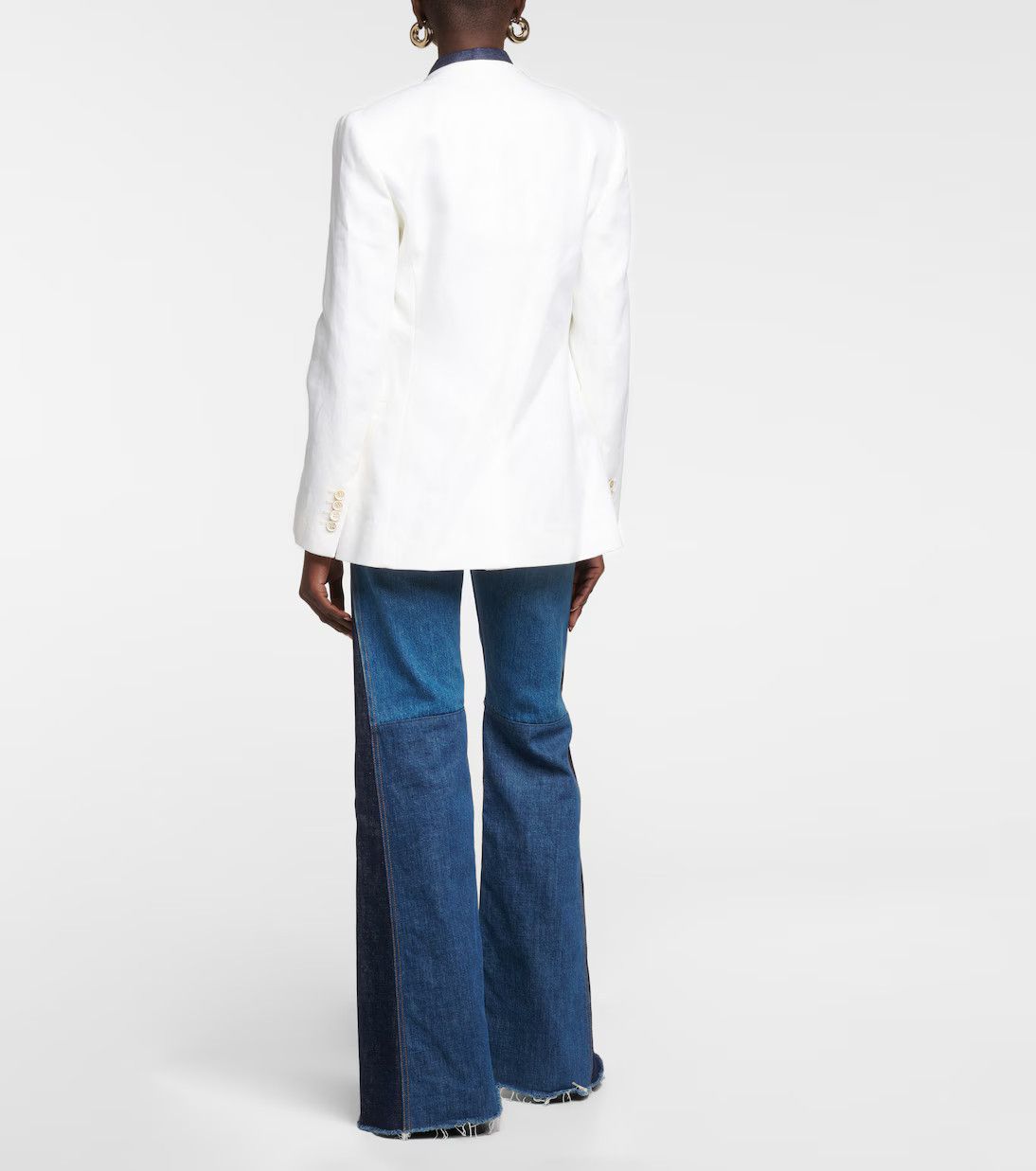 Chloe o1y0825 Blazer in White Size L / US 10 / IT 46 - 4 Thumbnail