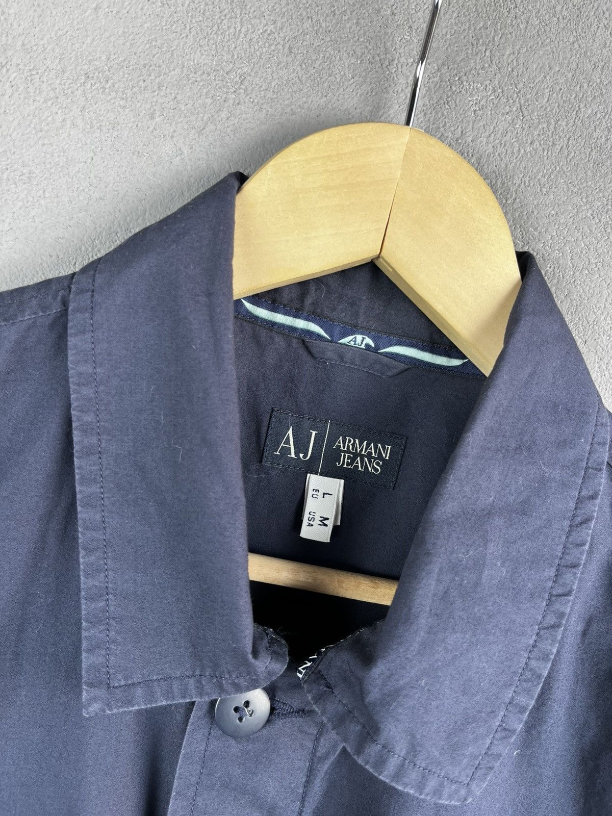 Giorgio Armani Armani Jeans Vintage Utility Military Navy Zip Shirt Size M Size US M / EU 48-50 / 2 - 3 Thumbnail