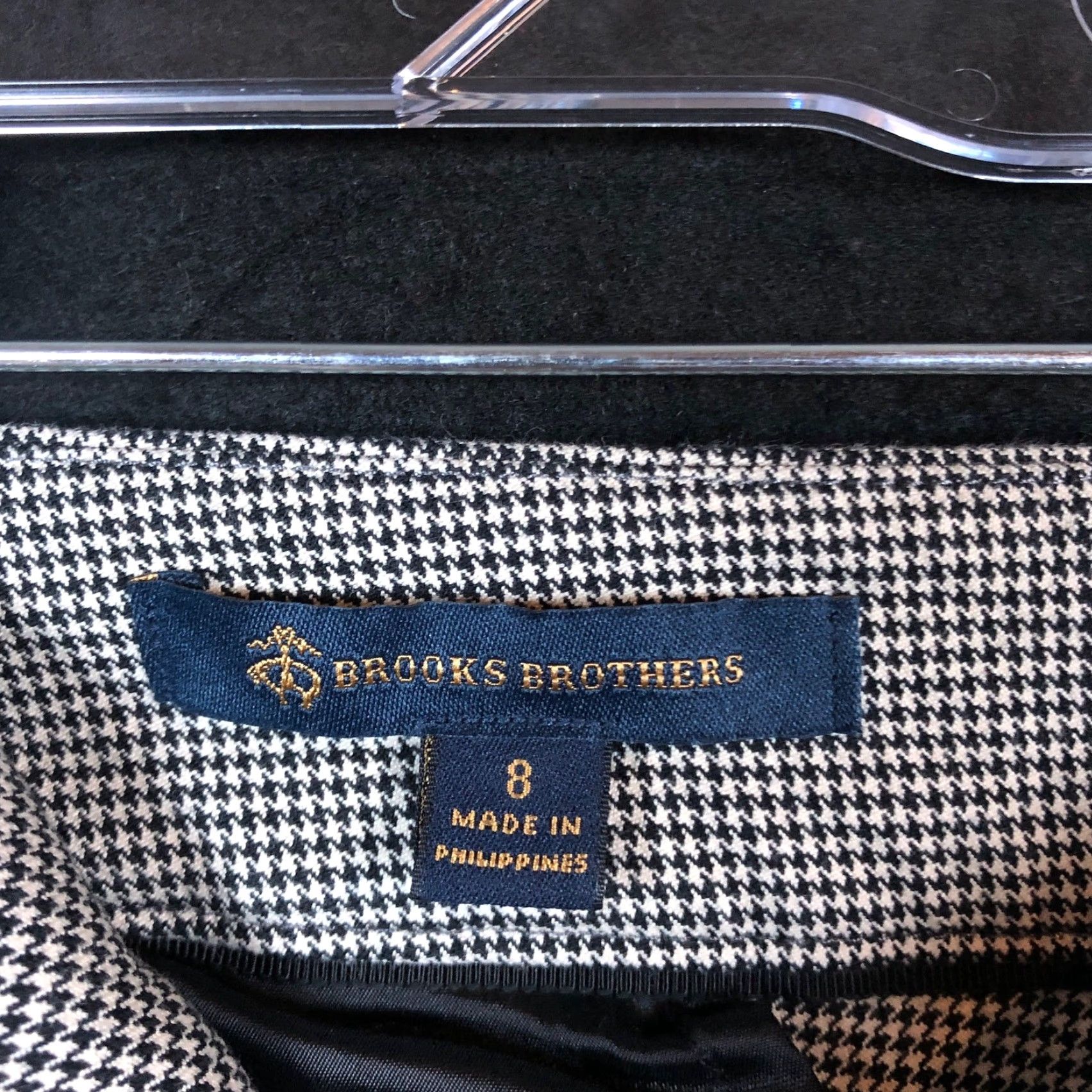 Brooks Brothers Brooks Brothers Womens Pants Black Cream Houndstooth Chino Ankle Stretch 8 Size 30" / US 8 / IT 44 - 5 Thumbnail