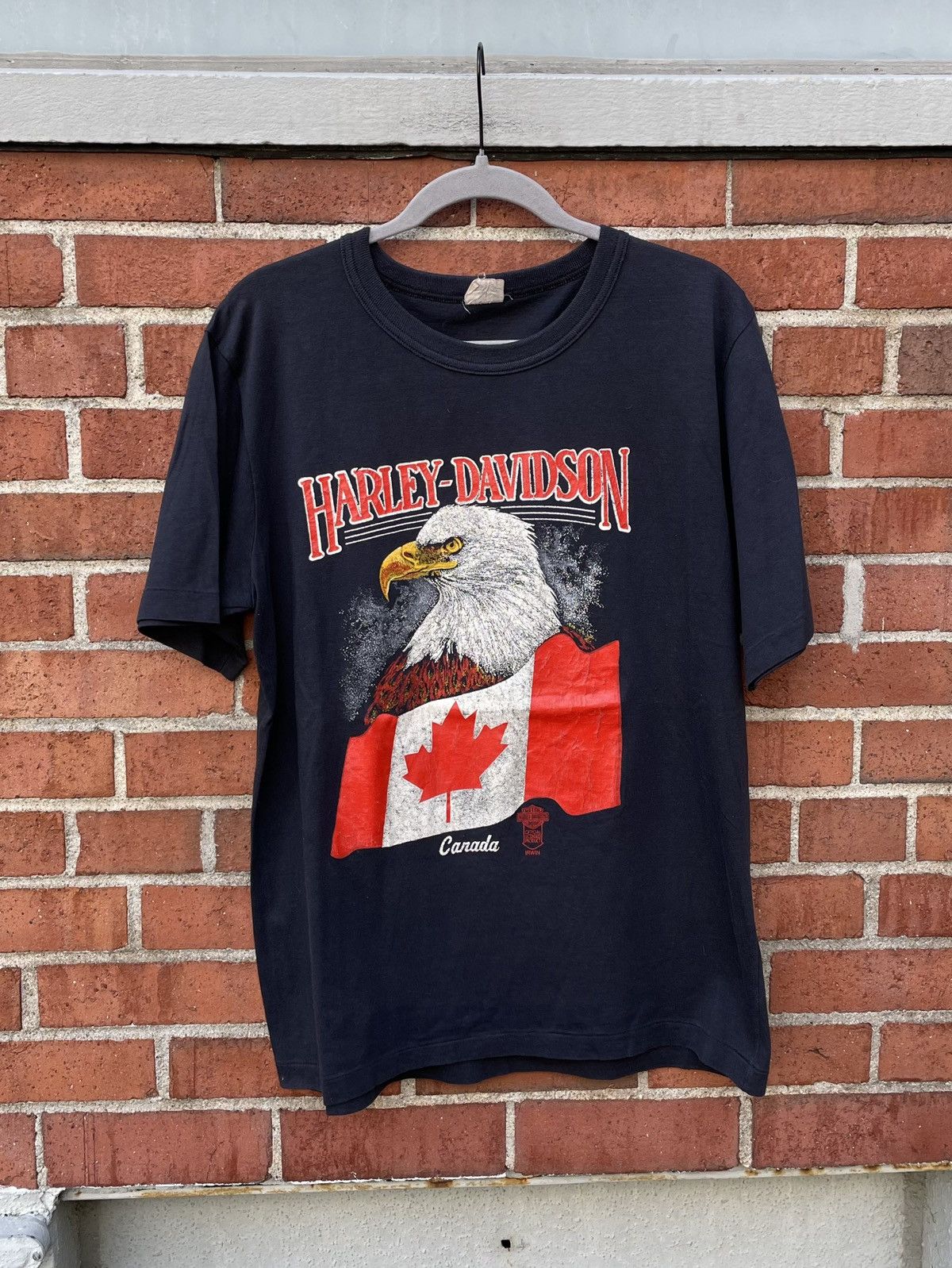 Harley Davidson Vtg 80s Harley Davidson Single Bald Eagle Niagara Fall Shirt Size US XXL / EU 58 / 5 - 1 Thumbnail