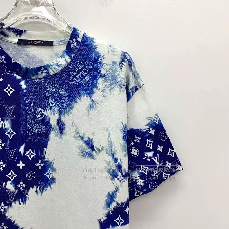 Louis Vuitton Louis Vuitton Blue logo cashew print full print tie-dyed c Size US S / EU 44-46 / 1 - 3 Thumbnail