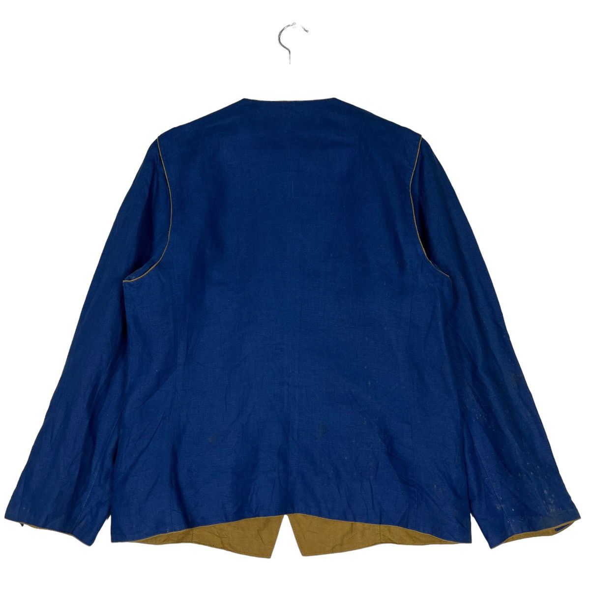 Designer 🔥 VINTAGE OGNIBENE ZENDMEN ROMA LINEN JACKET MADE IN ITALY Size US S / EU 44-46 / 1 - 8 Thumbnail