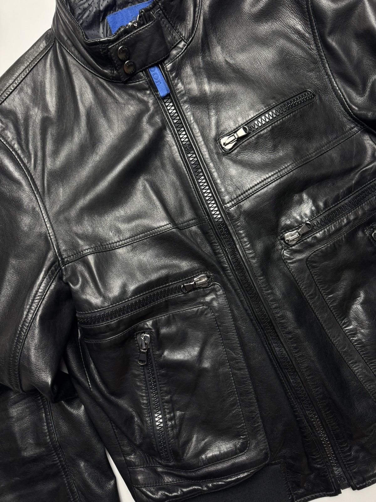 Joop! JOOP! Premium Leather Bomber Jacket w/ Lampo Zippers Size US M / EU 48-50 / 2 - 2 Thumbnail