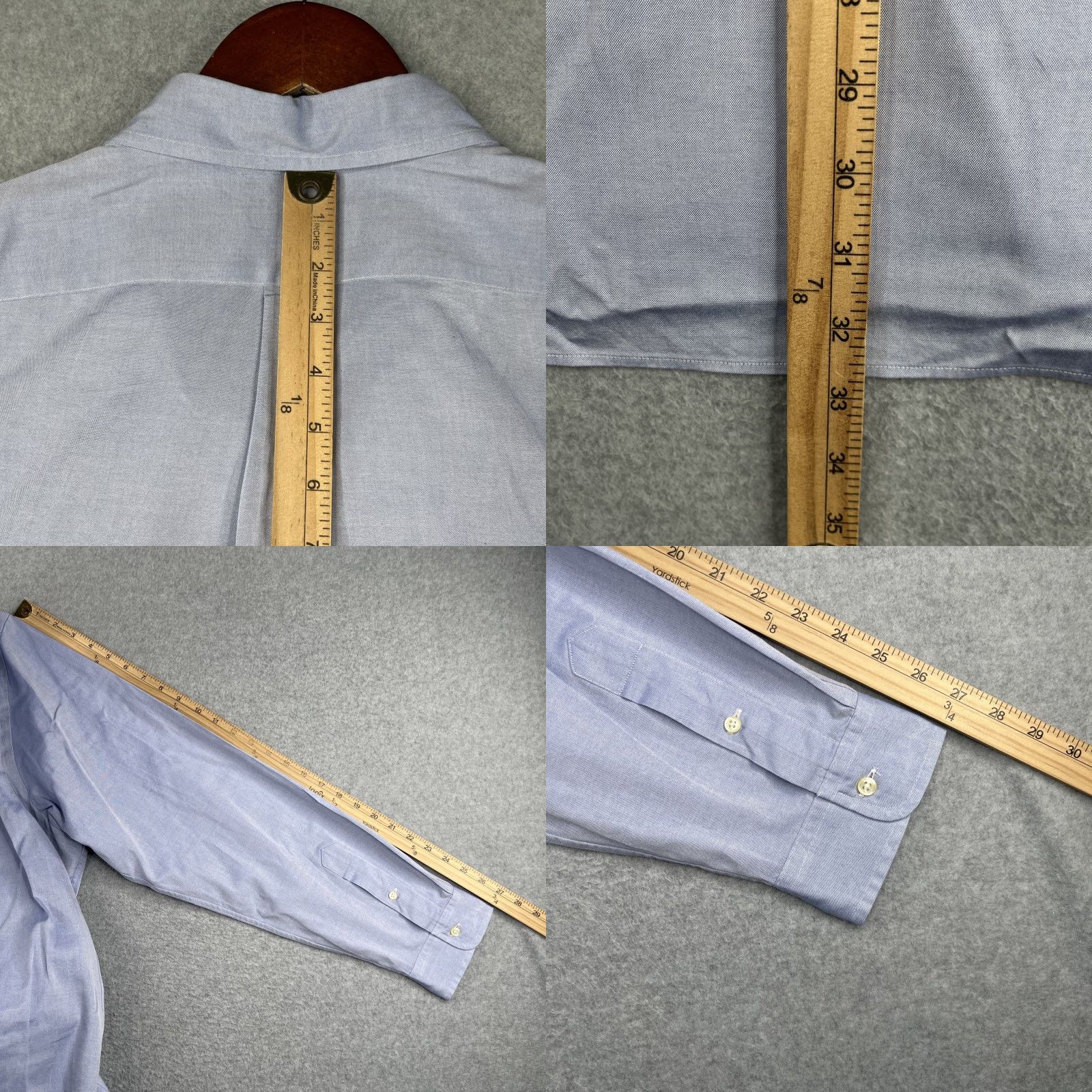 Ralph Lauren Ralph Lauren Shirt Dress Shirt Button-Down Long Sleeve Mens 18 Light Blue Navy Pony Casual Button Up Regular Cotton Wool? (Oops) Size US XXL / EU 58 / 5 - 9 Thumbnail