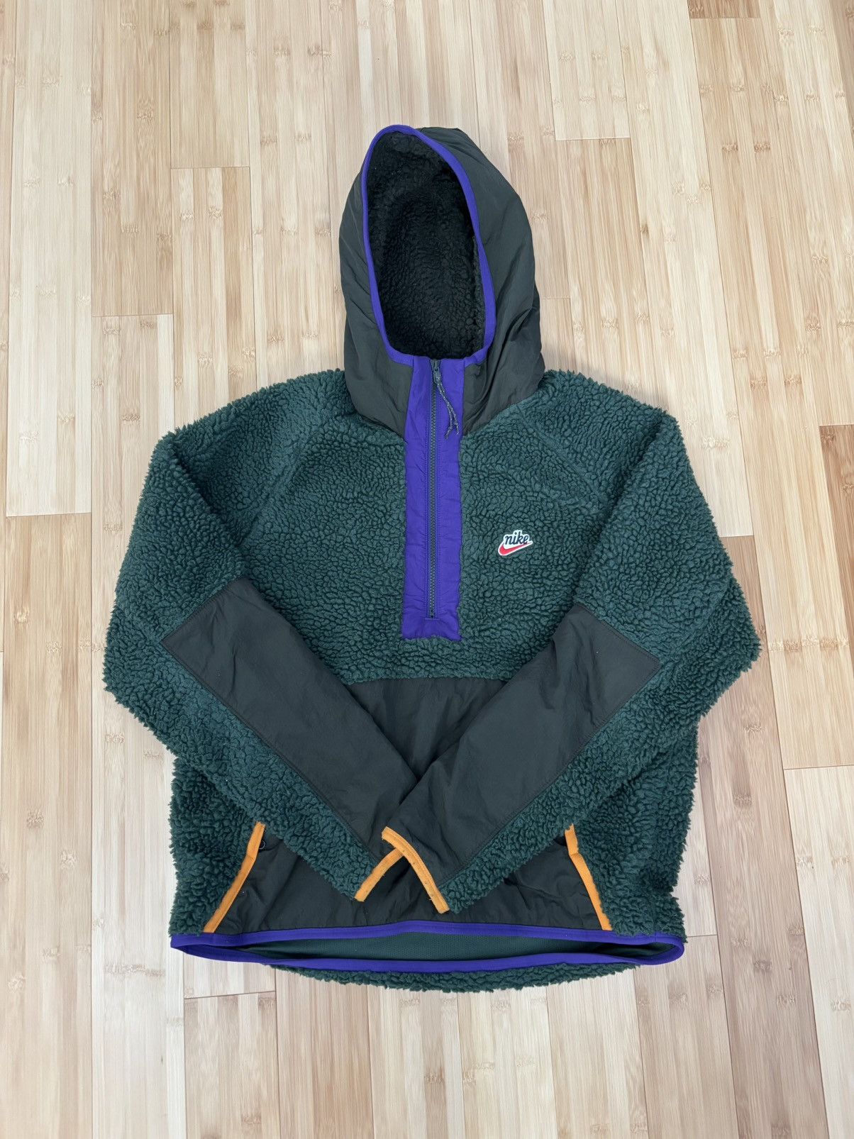 Nike Nike Sherpa Fleece Jacket Full Zip - Sequoia Size US M / EU 48-50 / 2 - 2 Thumbnail