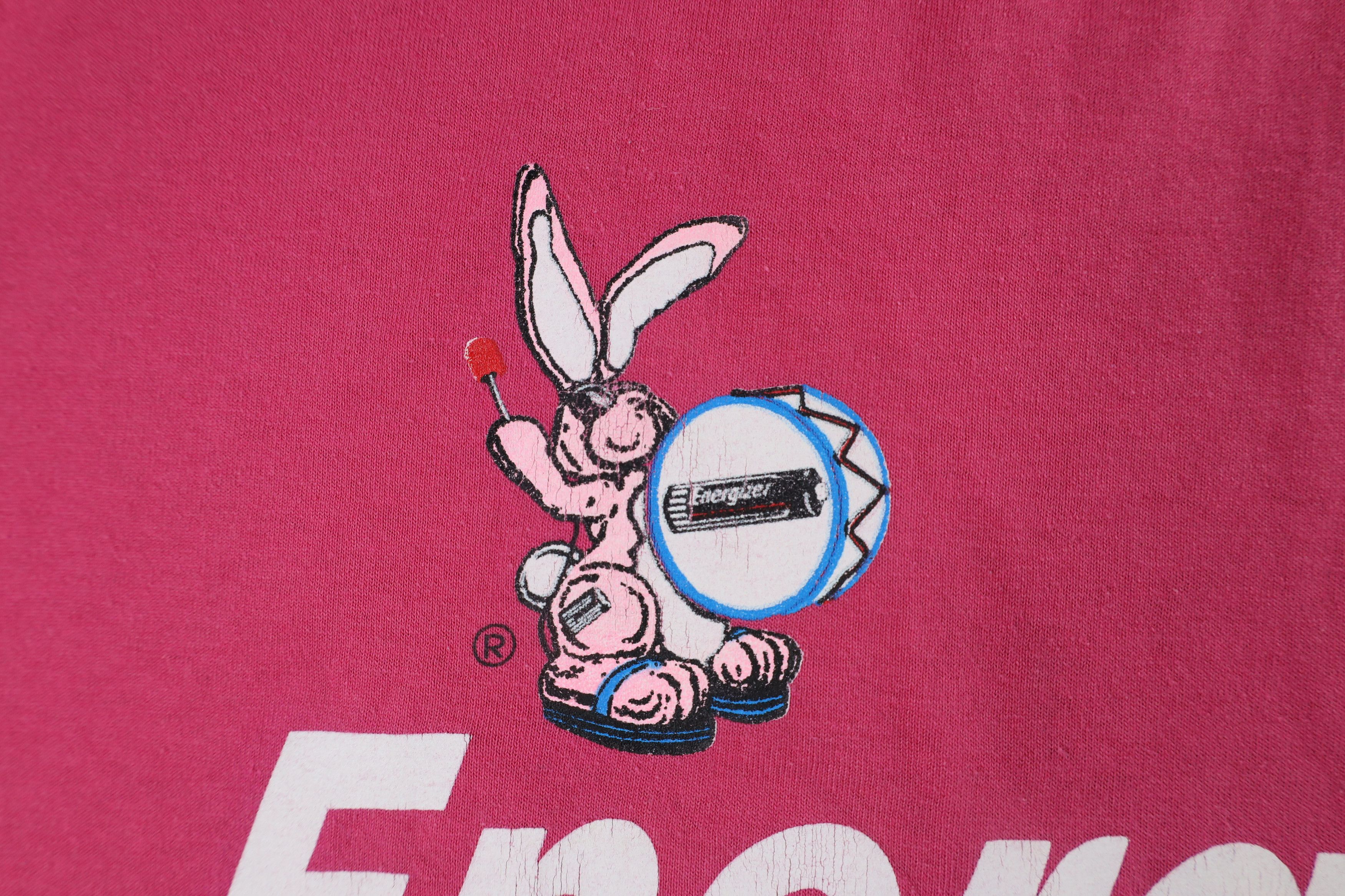 Vintage Vintage 90s Bunny Battery Short Sleeve T-Shirt Pink Size US XL / EU 56 / 4 - 5 Thumbnail