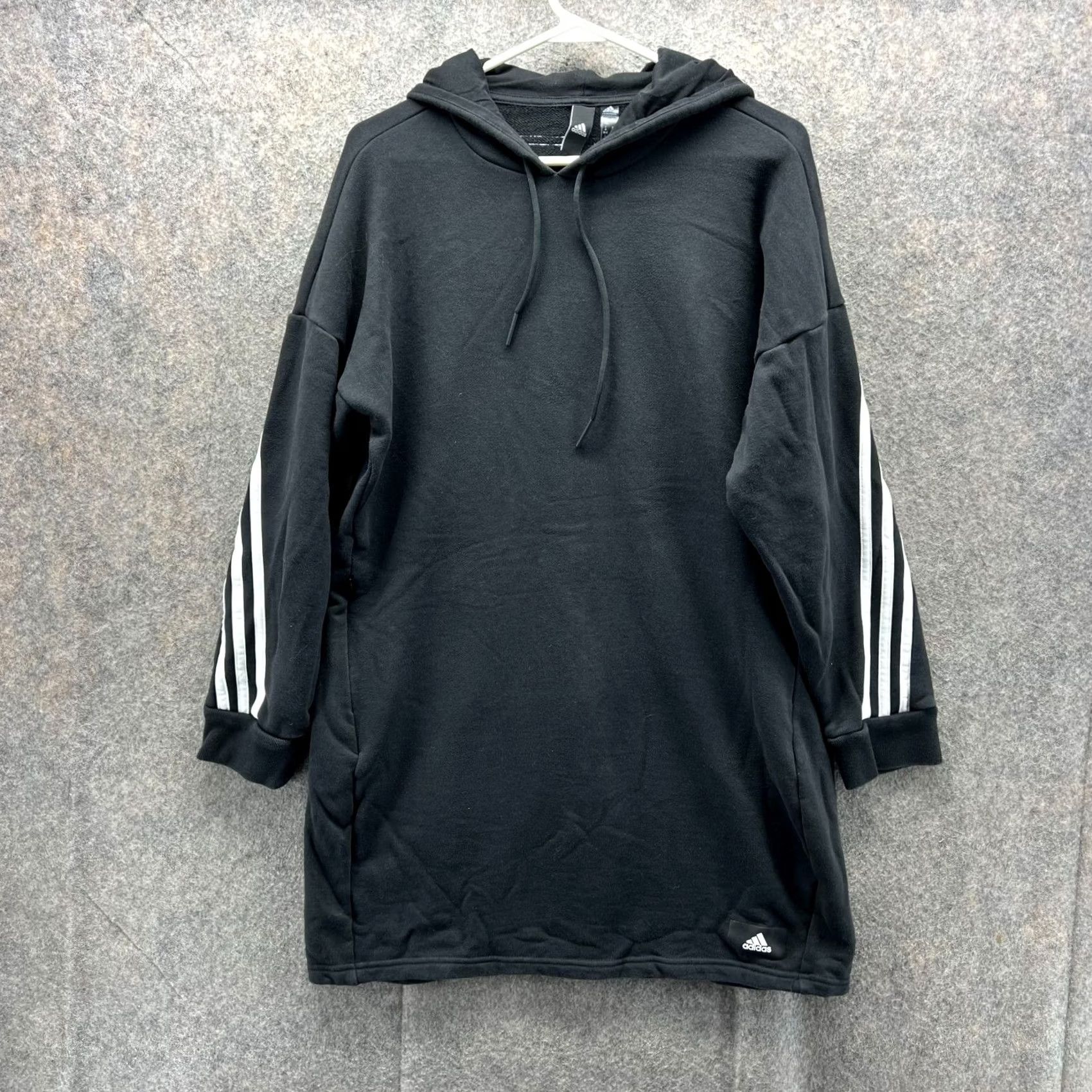 Adidas Adidas Hoodie Womens Medium Black Future Icons 3-stripes Pullover Fleece Long Sleeve NASB Size M / US 6-8 / IT 42-44 - 2 Thumbnail