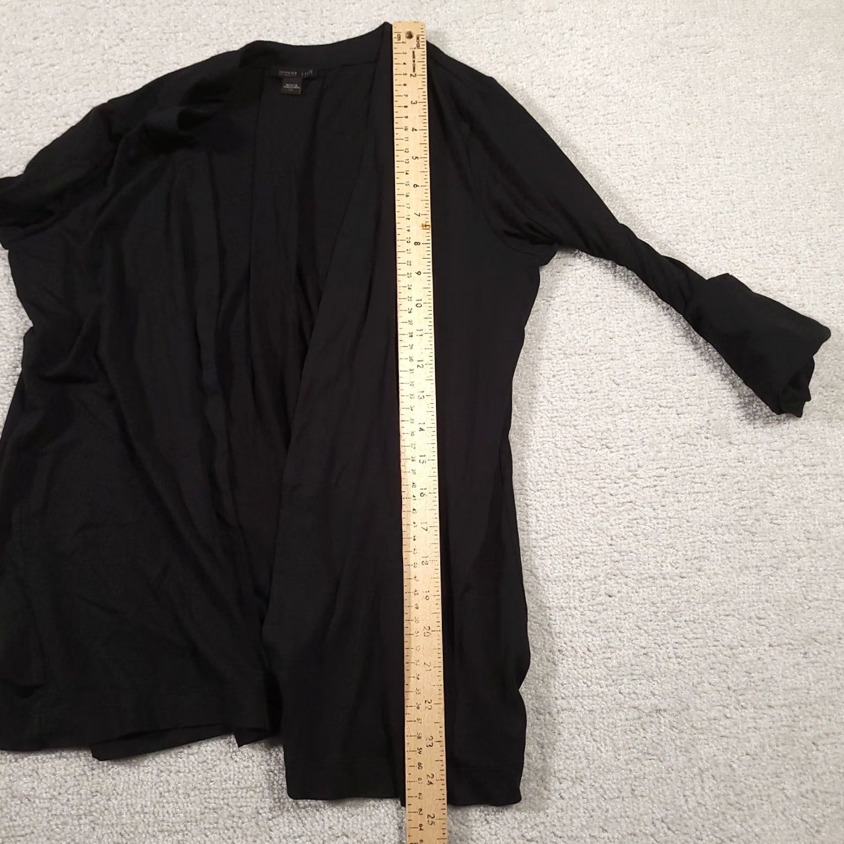 J. Jill VINTAGE J Jill Cardigan Shirt Womens XS Black 3/4 Sleeve Open Front Wearever Collection Stretchy Knit Casual Travel Business Size XS / US 0-2 / IT 36-38 - 5 Thumbnail