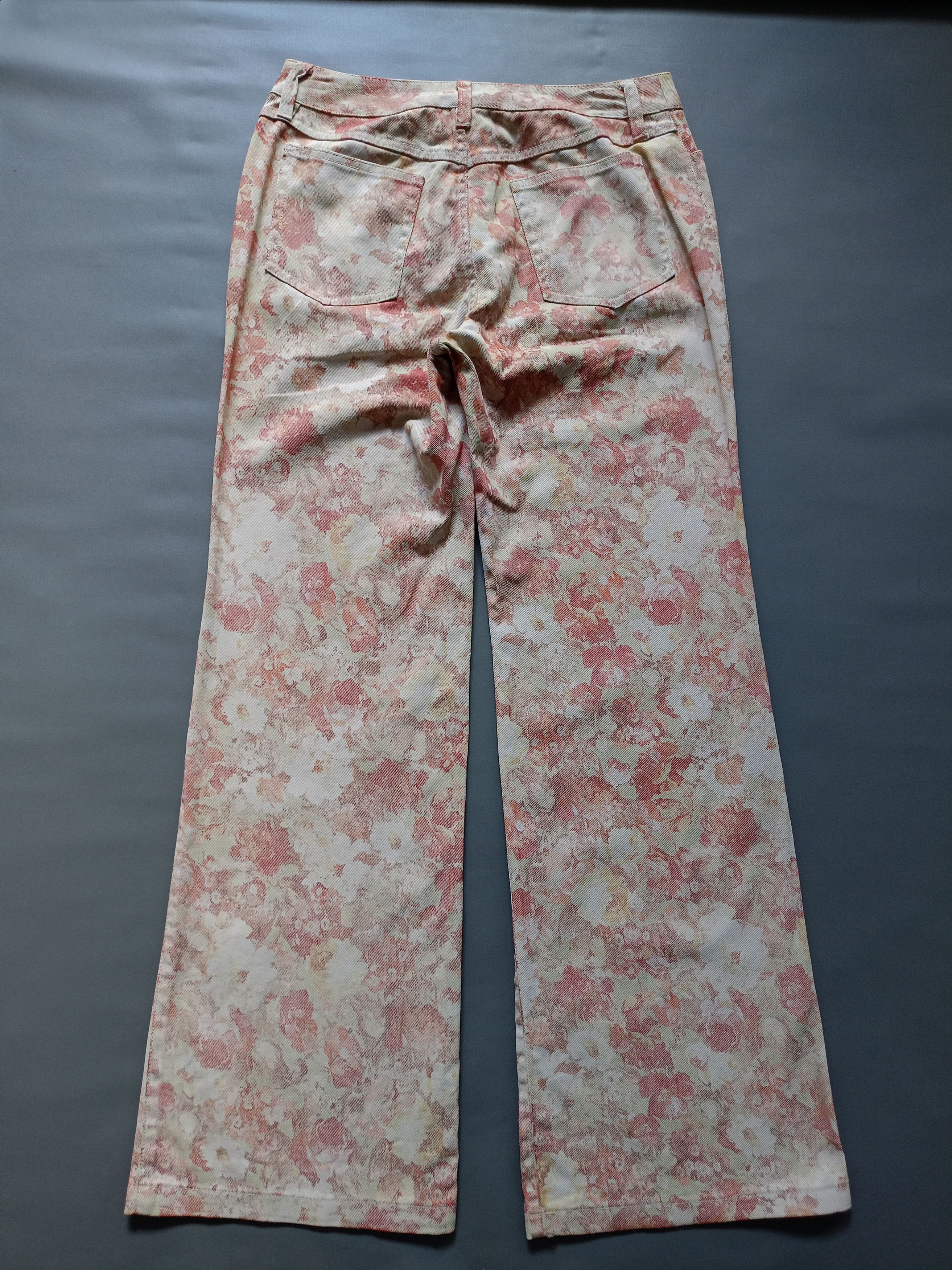 Michel Klein Michel Klein Floral Flare Pants Size 27" / US 4 / IT 40 - 4 Thumbnail