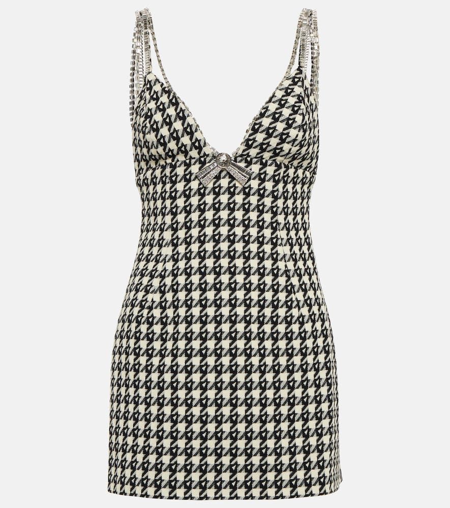 Area NYC AREA Deco Houndstooth Wool Blend Mini Dress size 4 Size S / US 4 / IT 40 - 3 Thumbnail