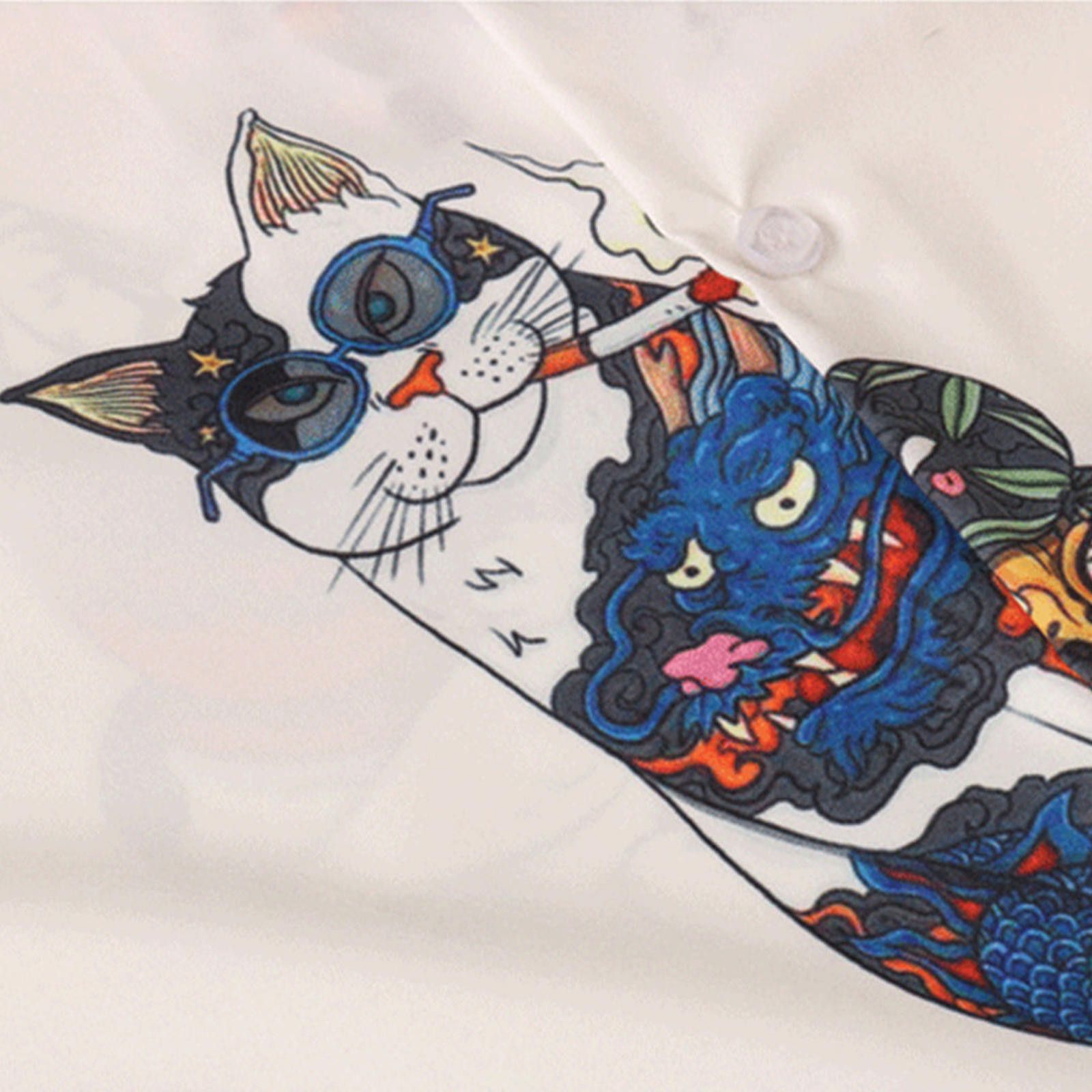 Other Japanese Style Print Anime Funny Cartoon Short Sleeve Shirt Size US M / EU 48-50 / 2 - 5 Thumbnail