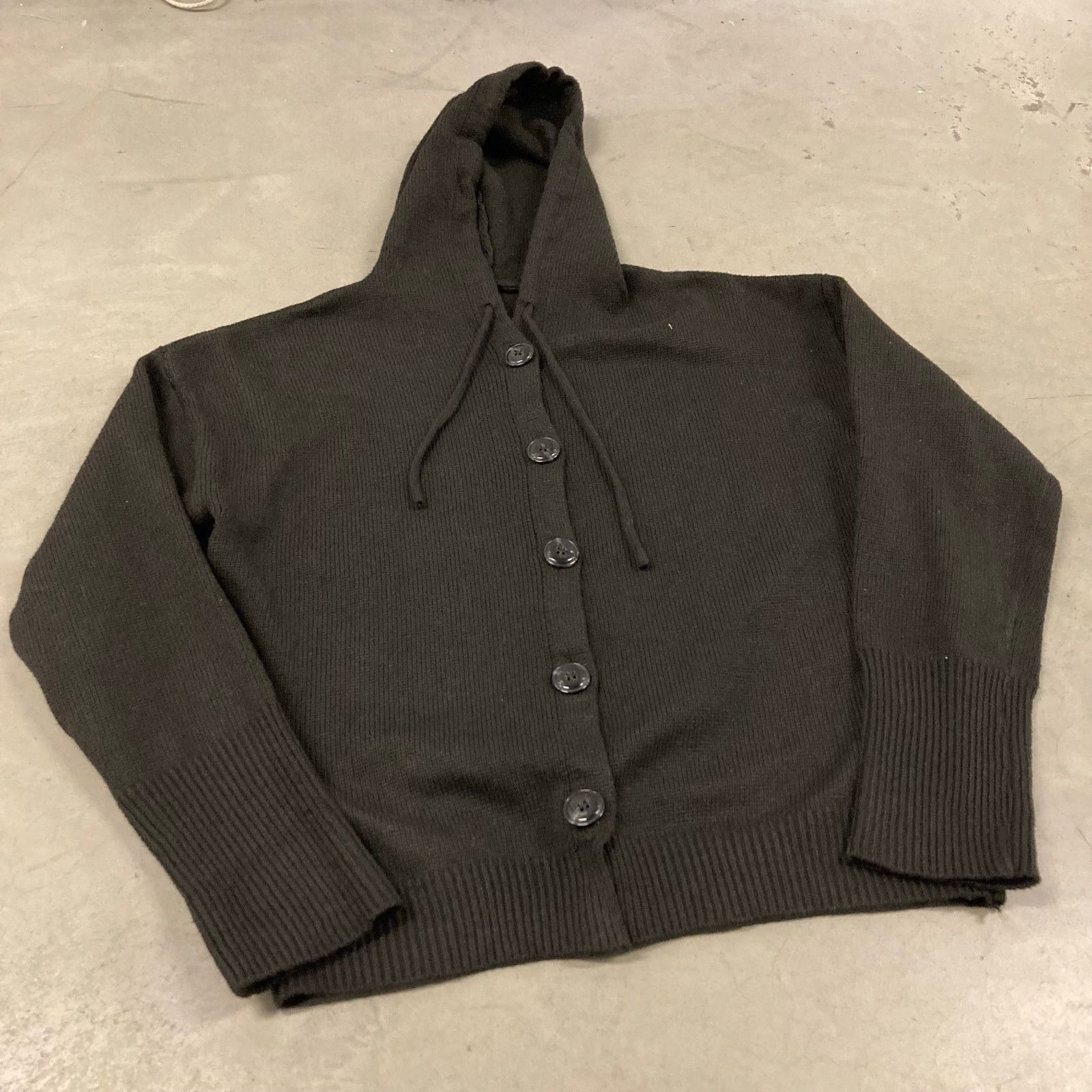 Vintage Y2K black hooded cardigan sweater Size S / US 4 / IT 40 - 1 Thumbnail