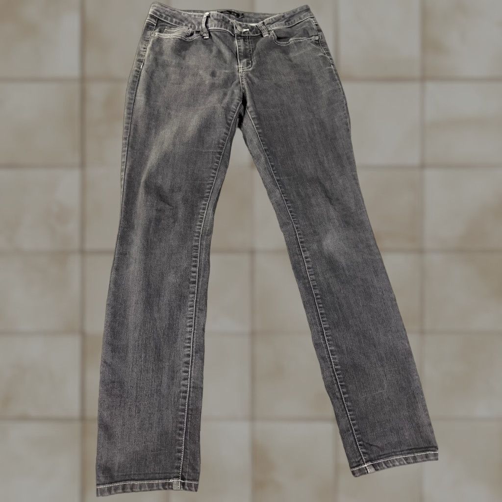 Prana prAna Jeans Womens 8 Gray Skinny Jeans Stretch Organic Cotton Denim Regular Inseam 30in 5-Pocket Design Distressed Pocket Style Size 30" / US 8 / IT 44 - 1 Thumbnail