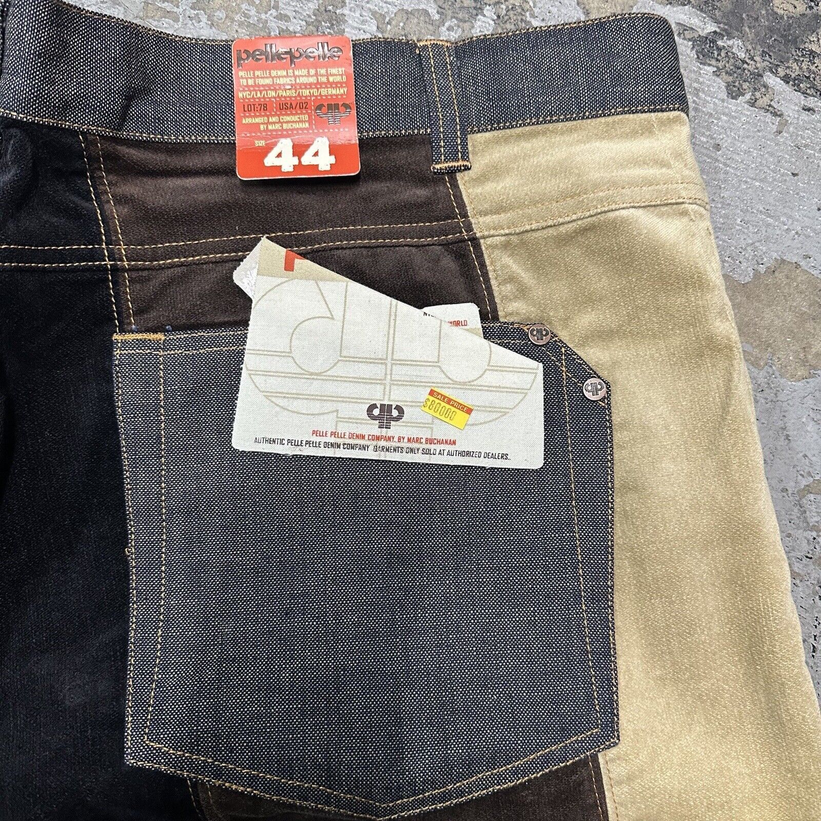 JNCO × Pelle Pelle × Southpole NWT Vintage Pelle Pelle Baggy Patchwork Pants 44x34 NEW Size US 44 / EU 60 - 7 Thumbnail