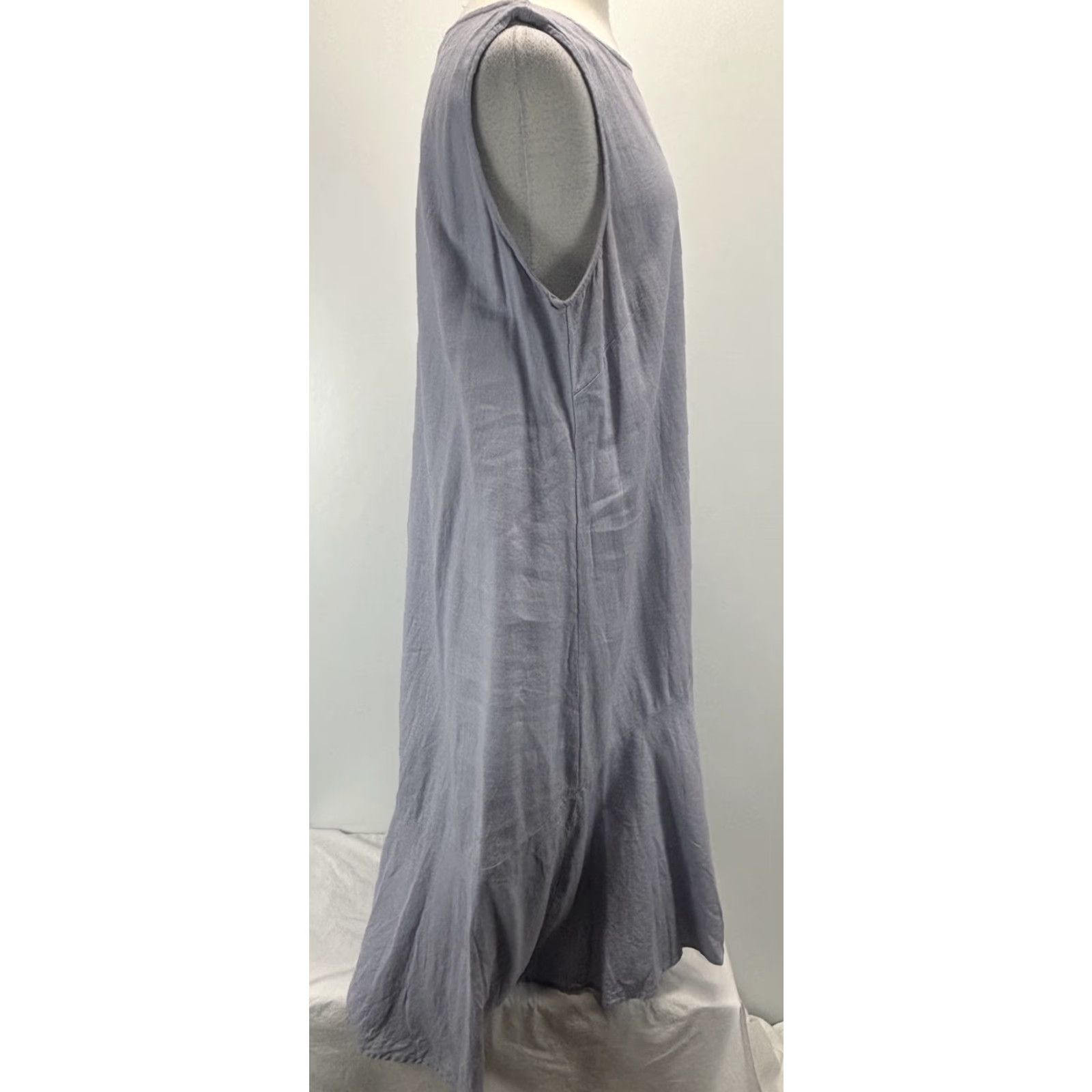 Cynthia Rowley Cynthia Rowley Dress Women’s XL Purple Hi Low Maxi Flounce Coastal Linen Blend Size XL / US 12-14 / IT 48-50 - 4 Thumbnail