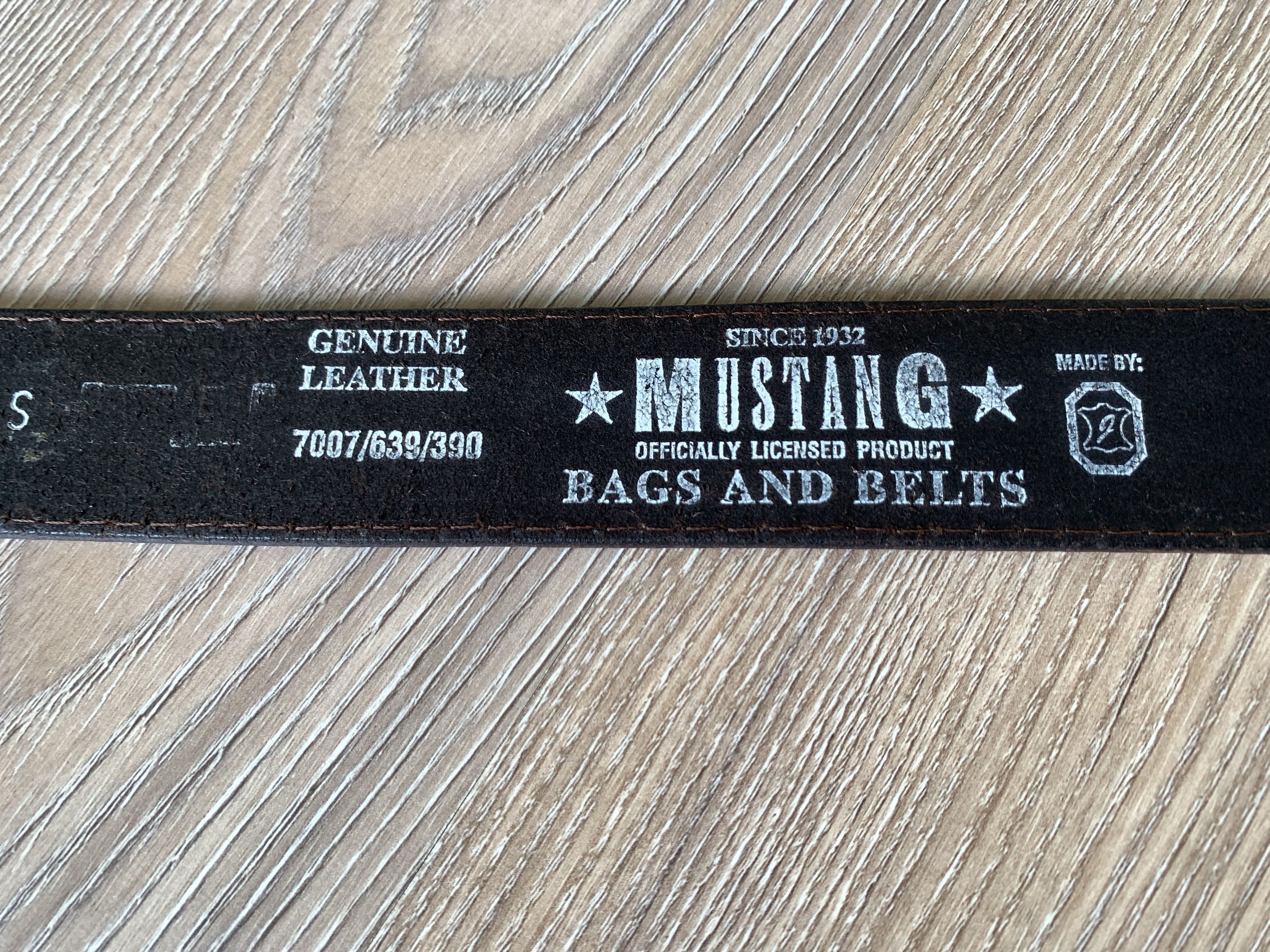 Mustang × Vintage Mustang Vintage Black Leather Belt Size ONE SIZE - 5 Thumbnail