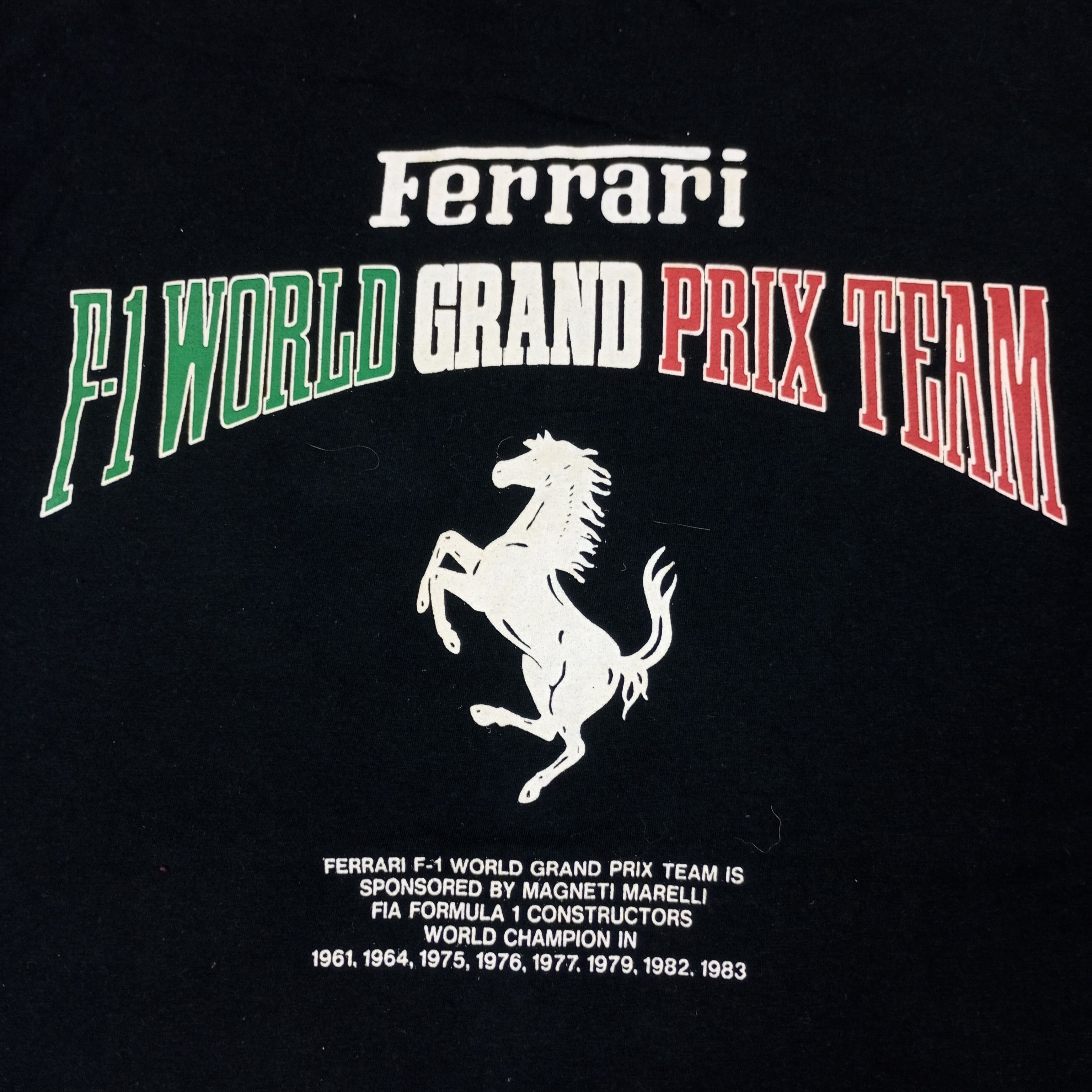 Ferrari × Vintage Ferrari F1 World Grand Prix Team Vintage Tshirt c219n54 Size US M / EU 48-50 / 2 - 2 Thumbnail