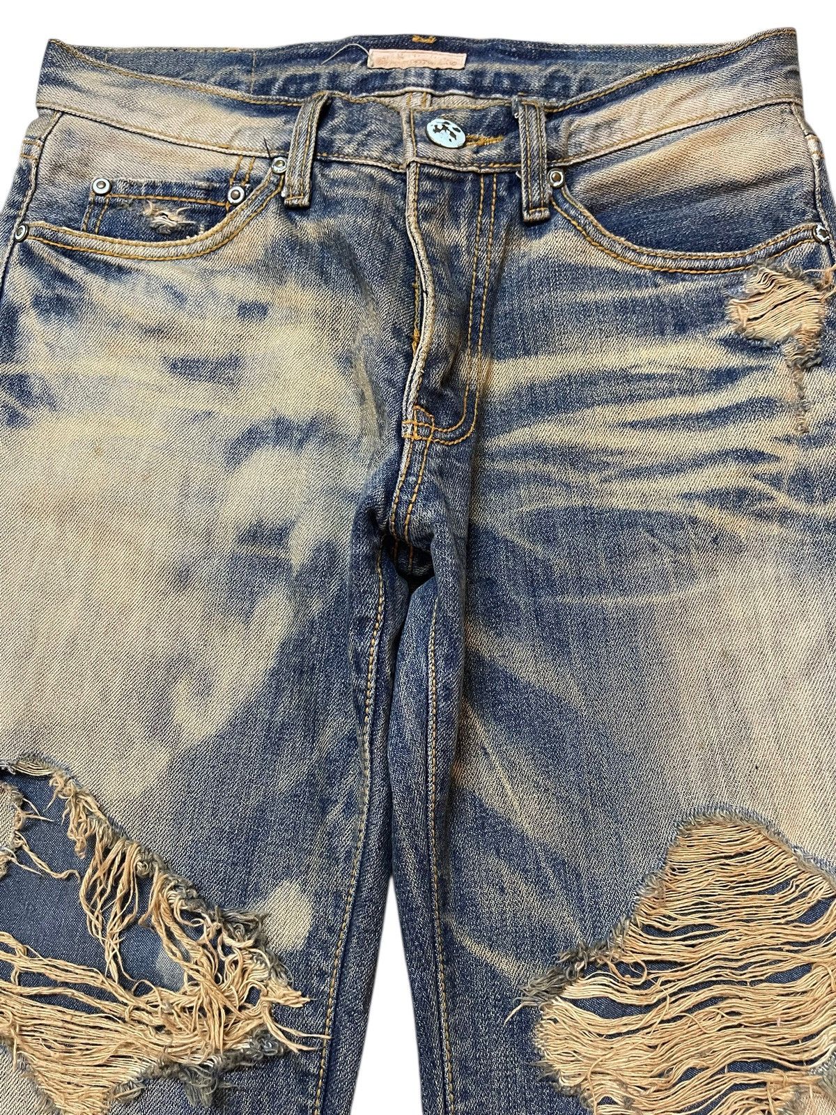 GOA 💥Rare💥 Vintage G.O.A Mud Wash Faded Distressed Flared GOA Size US 30 / EU 46 - 3 Thumbnail