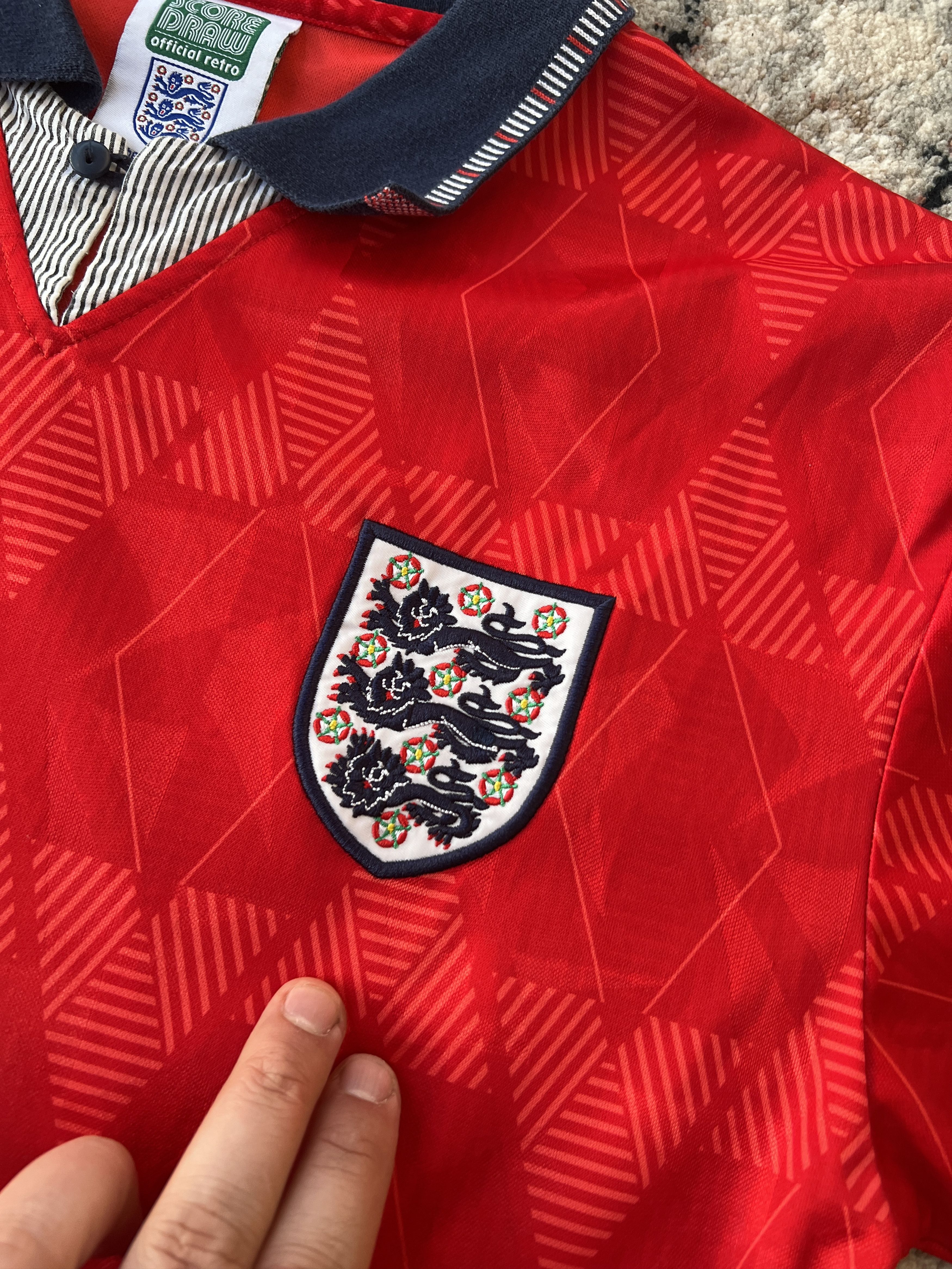 Vintage England Vintage Score Draw Jersey Size US S / EU 44-46 / 1 - 5 Thumbnail