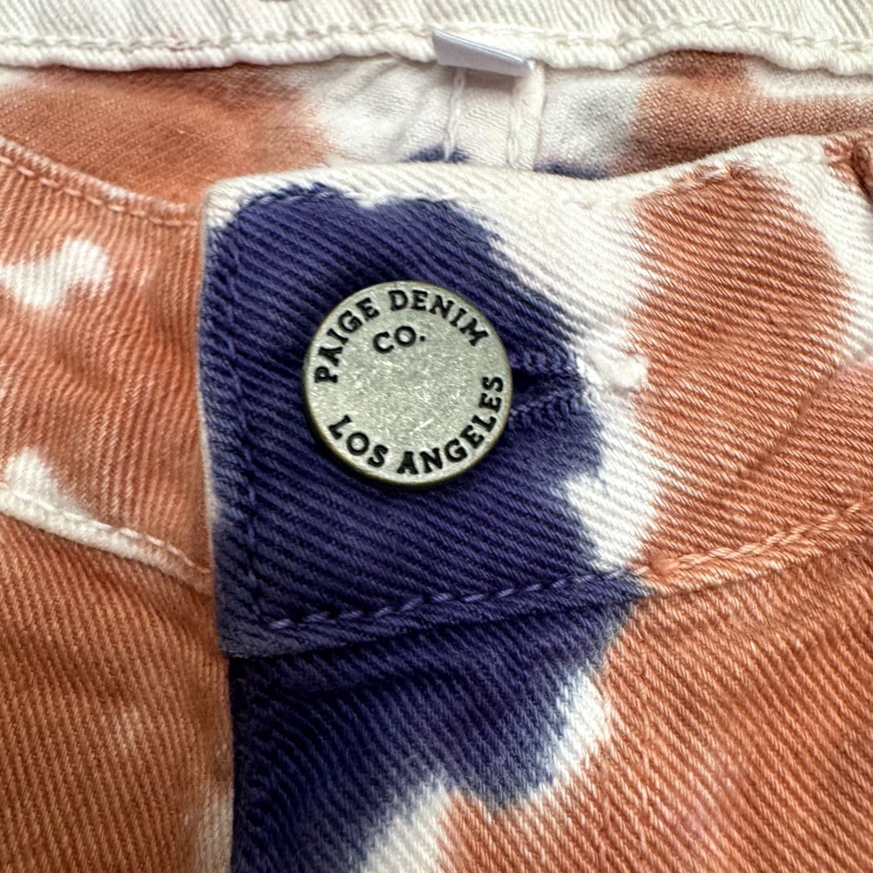 Paige Paige Denim Shorts Women 24 Multicolor Tie-Dye Stretch Boyfriend Casual Summer Streetwear Size 42" / US 20 - 3 Thumbnail