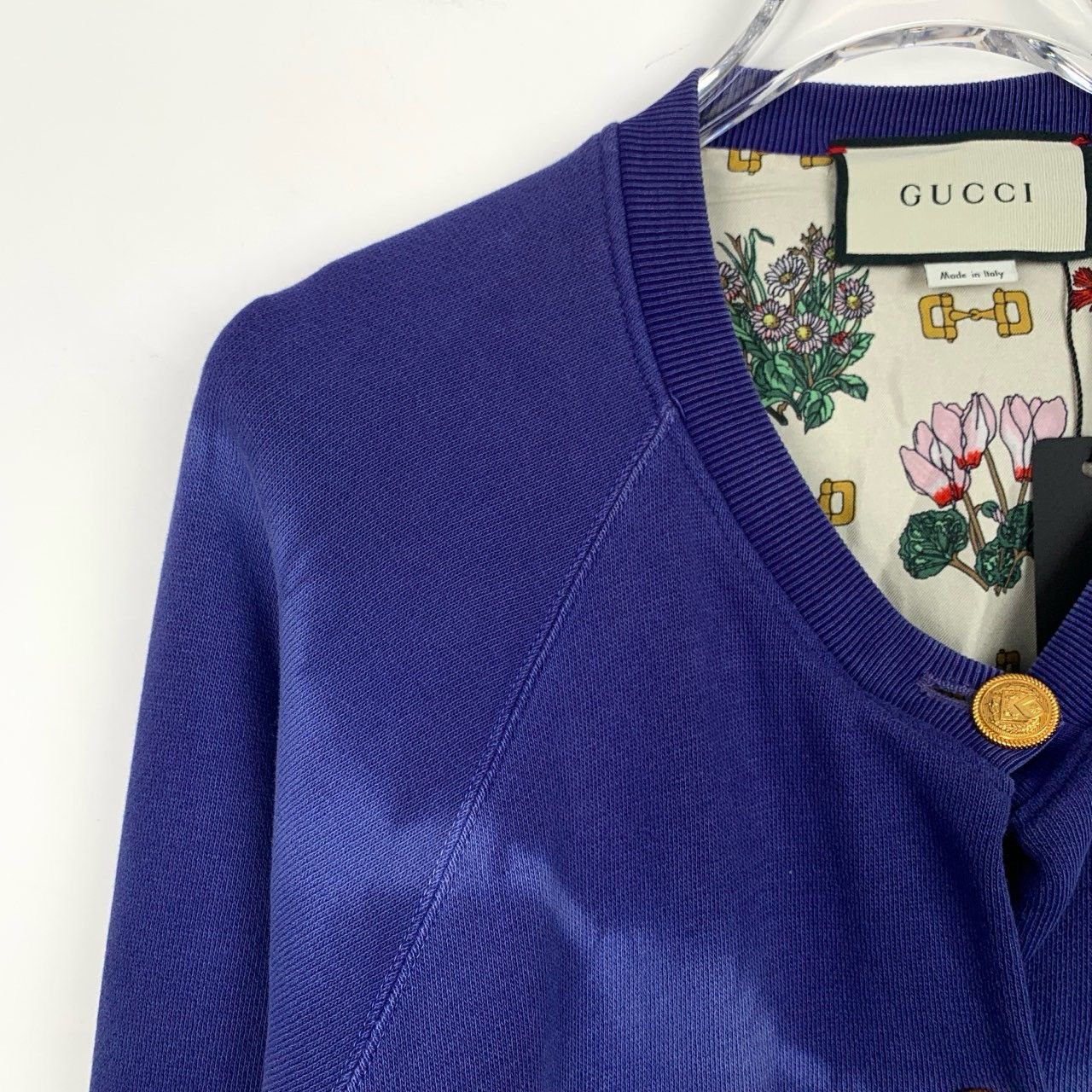 Gucci Gucci Cardigan Blue Cotton Jacket (Size XS) Size US XS / EU 42 / 0 - 7 Thumbnail