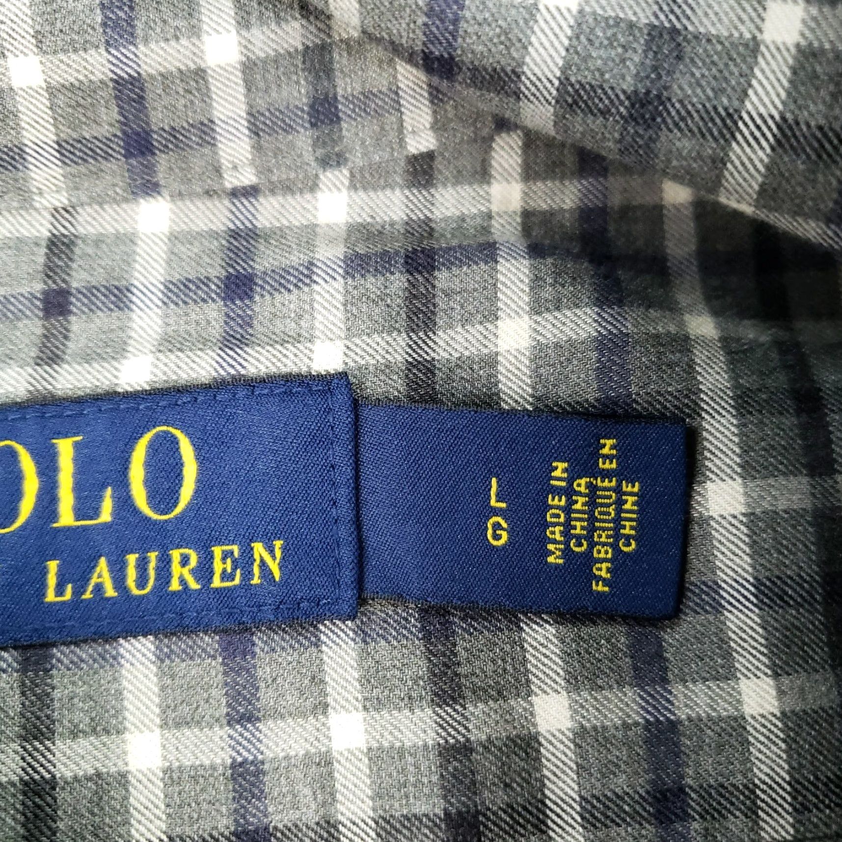 Ralph Lauren Ralph Lauren Shirt Mens Large Gray Blue White Plaid Button Up Casual Preppy Size US L / EU 52-54 / 3 - 6 Thumbnail