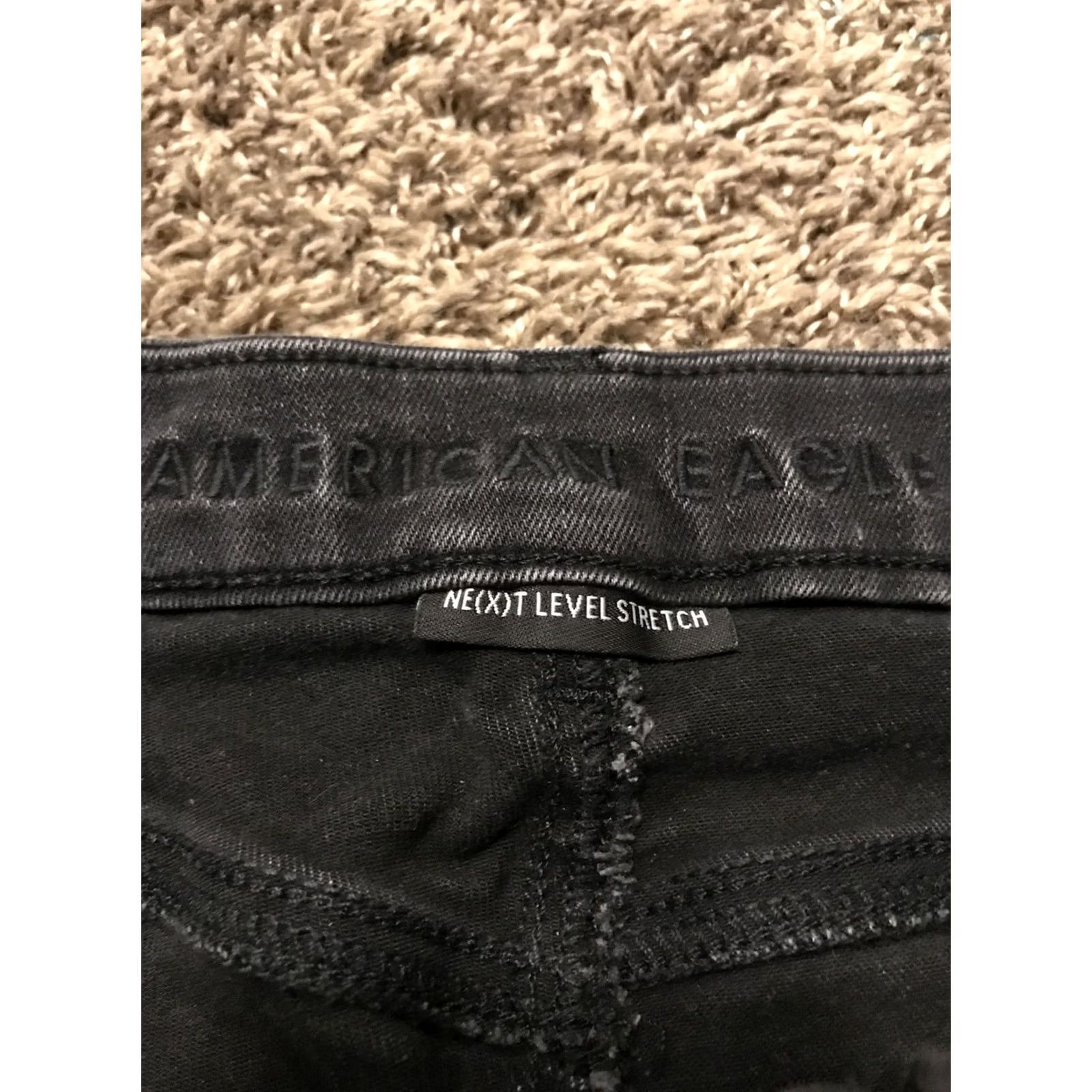 American Eagle Outfitters American Eagle Next Level Stretch Womens Size 2 Black Jeggings A33 Size 26" / US 2 / IT 38 - 2 Thumbnail