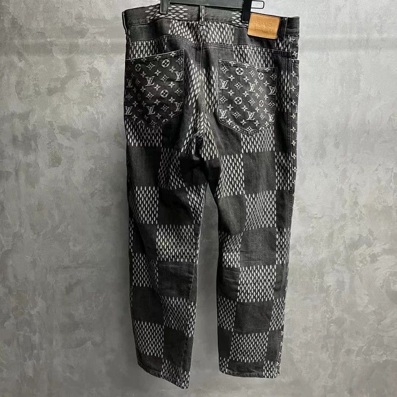 Louis Vuitton LOUIS VUITTON Black co-branded checkerboard full-print pock Size US 38 / EU 54 - 5 Thumbnail