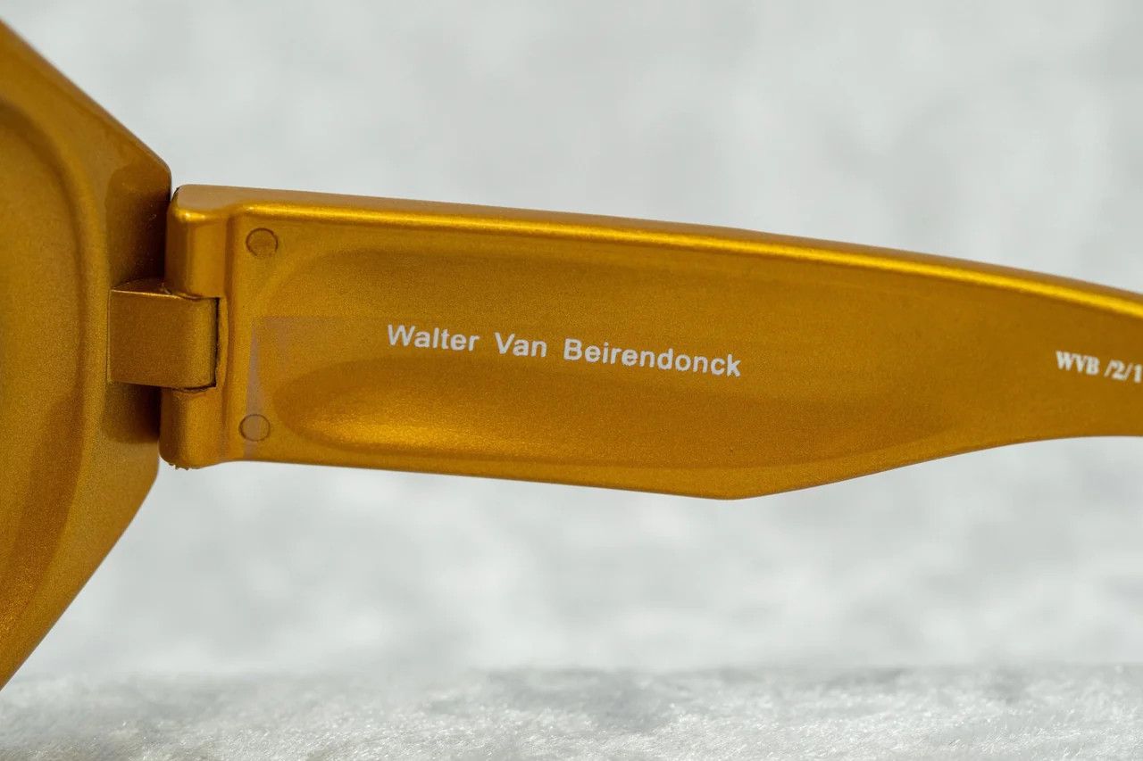 Vintage × Walter Van Beirendonck Walter Van Beirendonck Sunglasses Shiny Gold and Brown Size ONE SIZE - 5 Thumbnail