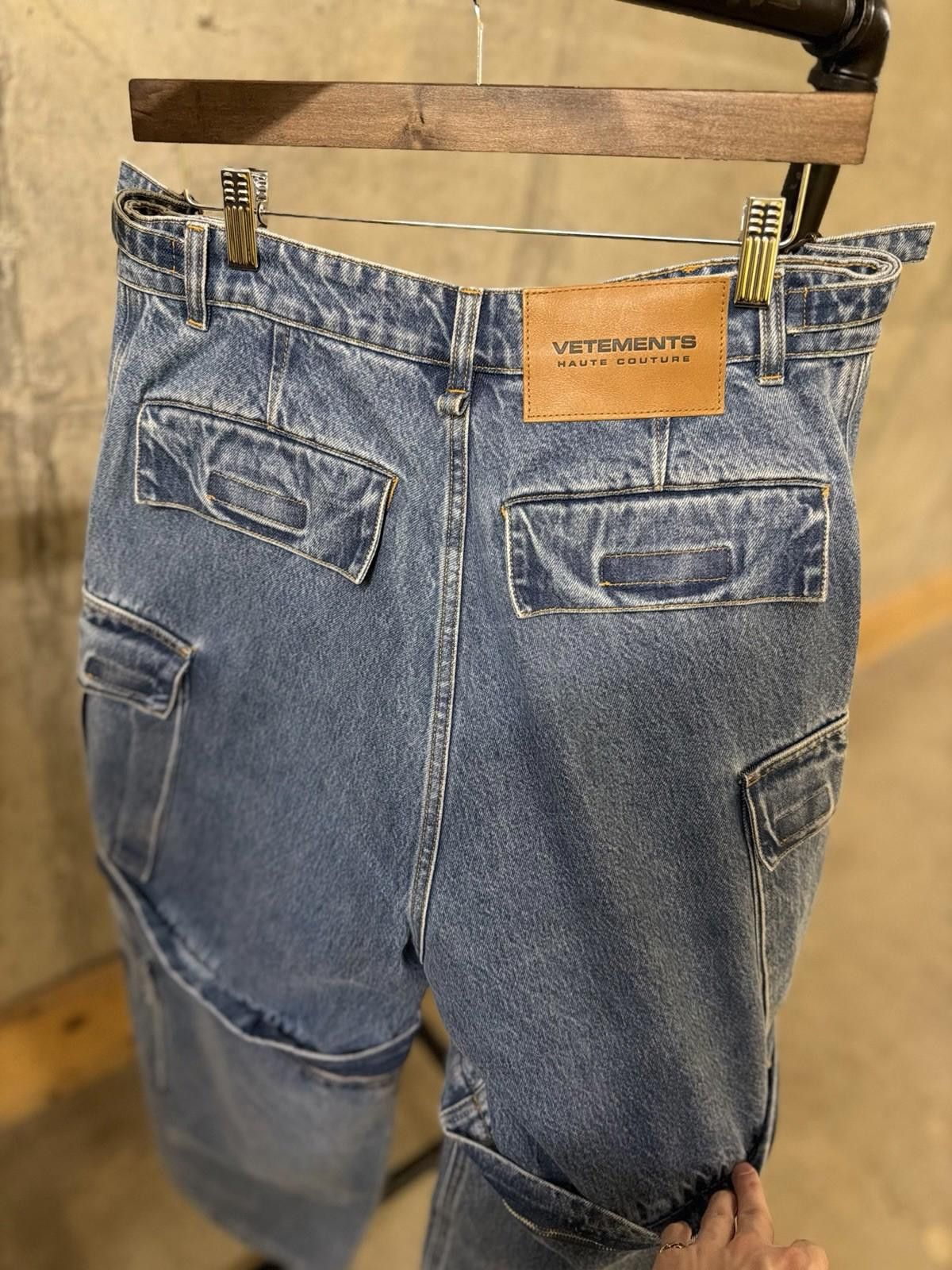 Vetements Vetements Wide-Leg Light BIG Blue Denim Jeans + Shorts Size 31" - 12 Thumbnail