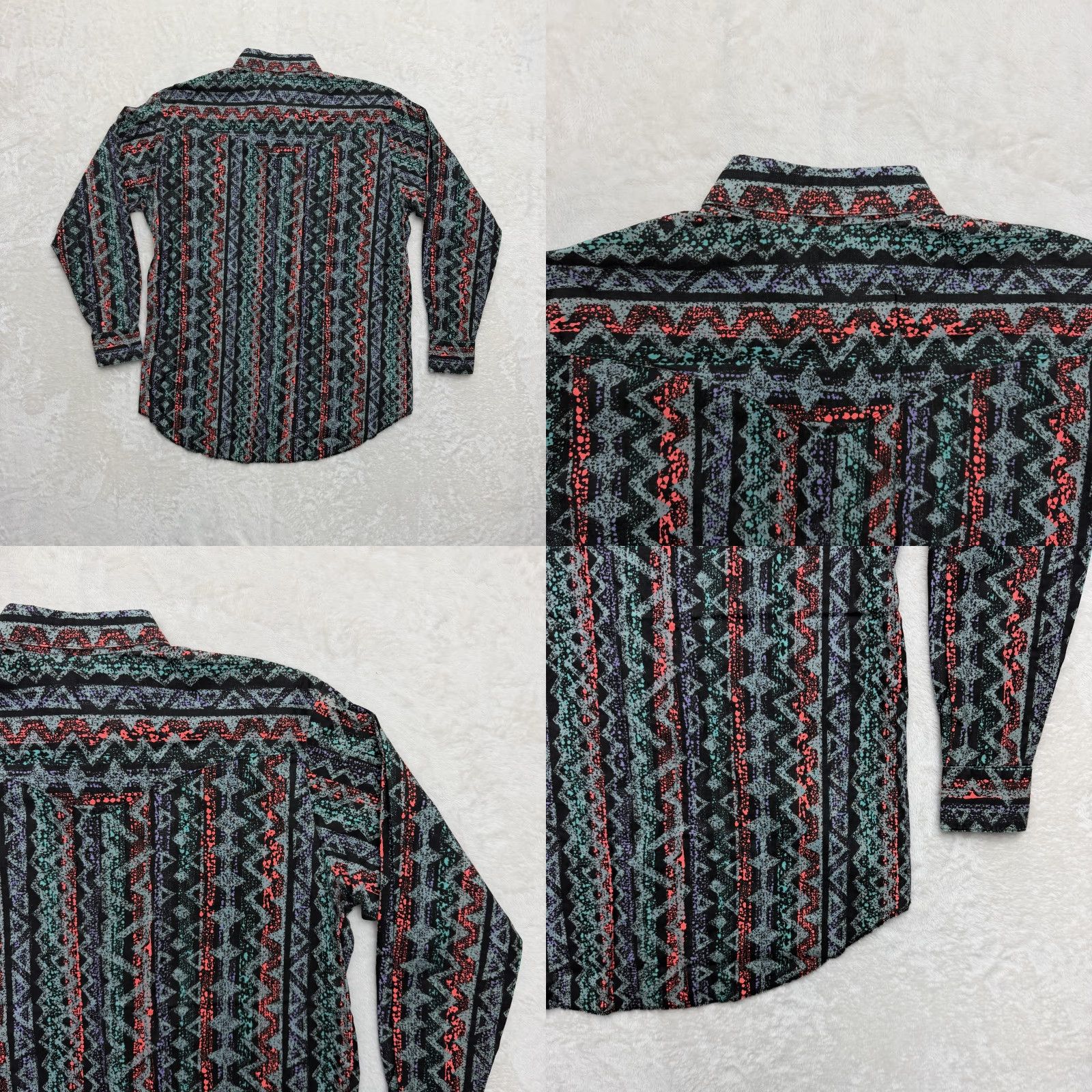 Vintage VINTAGE Bar 40 Western Shirt Mens Small Black Aztec Geometric Button Up USA Size US S / EU 44-46 / 1 - 8 Thumbnail