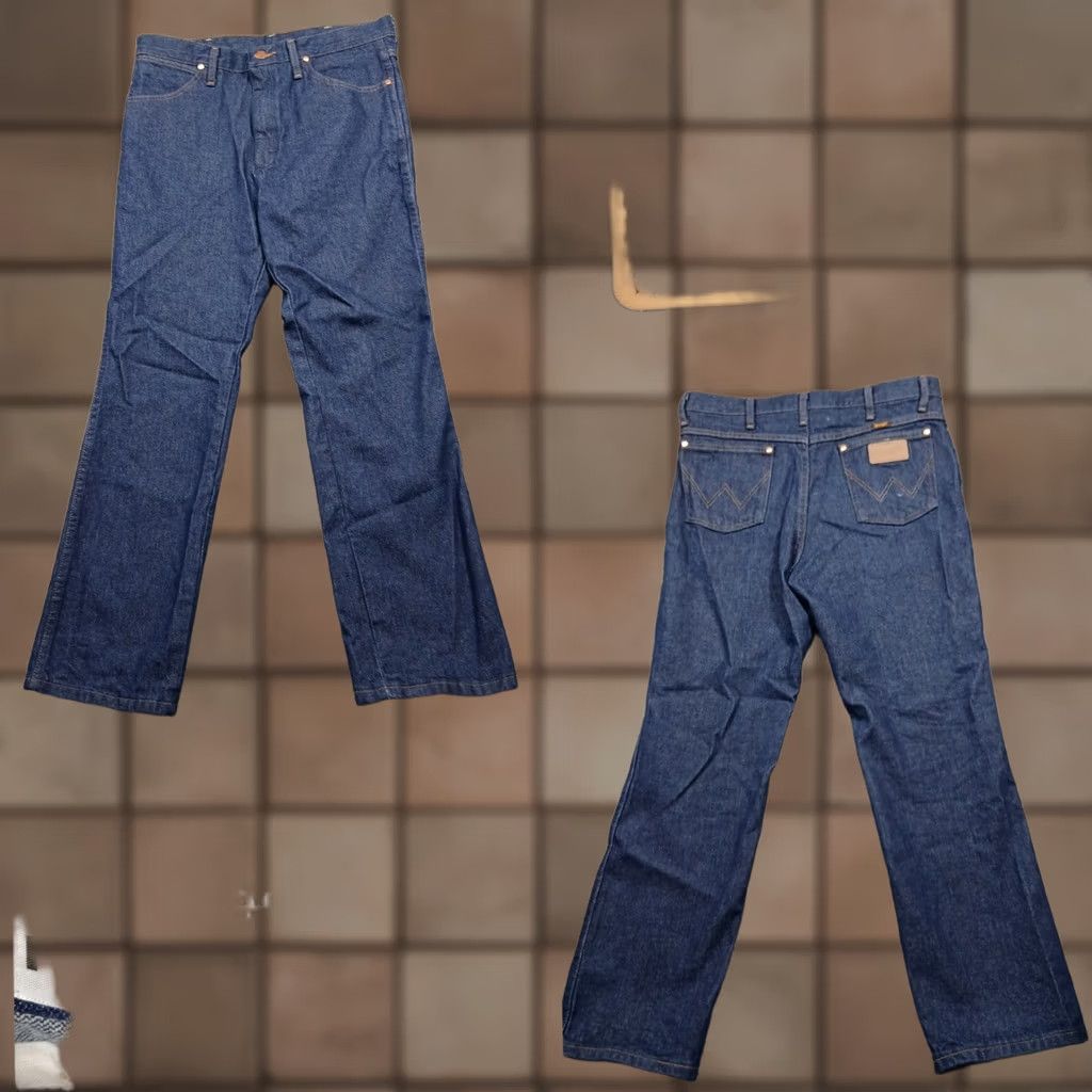 Wrangler Wrangler Jeans Cowboy Cut Blue Denim 33x30 Men Slim/Classic Fit Straight Leg Jeans Denim Cotton Size US 33 - 1 Thumbnail