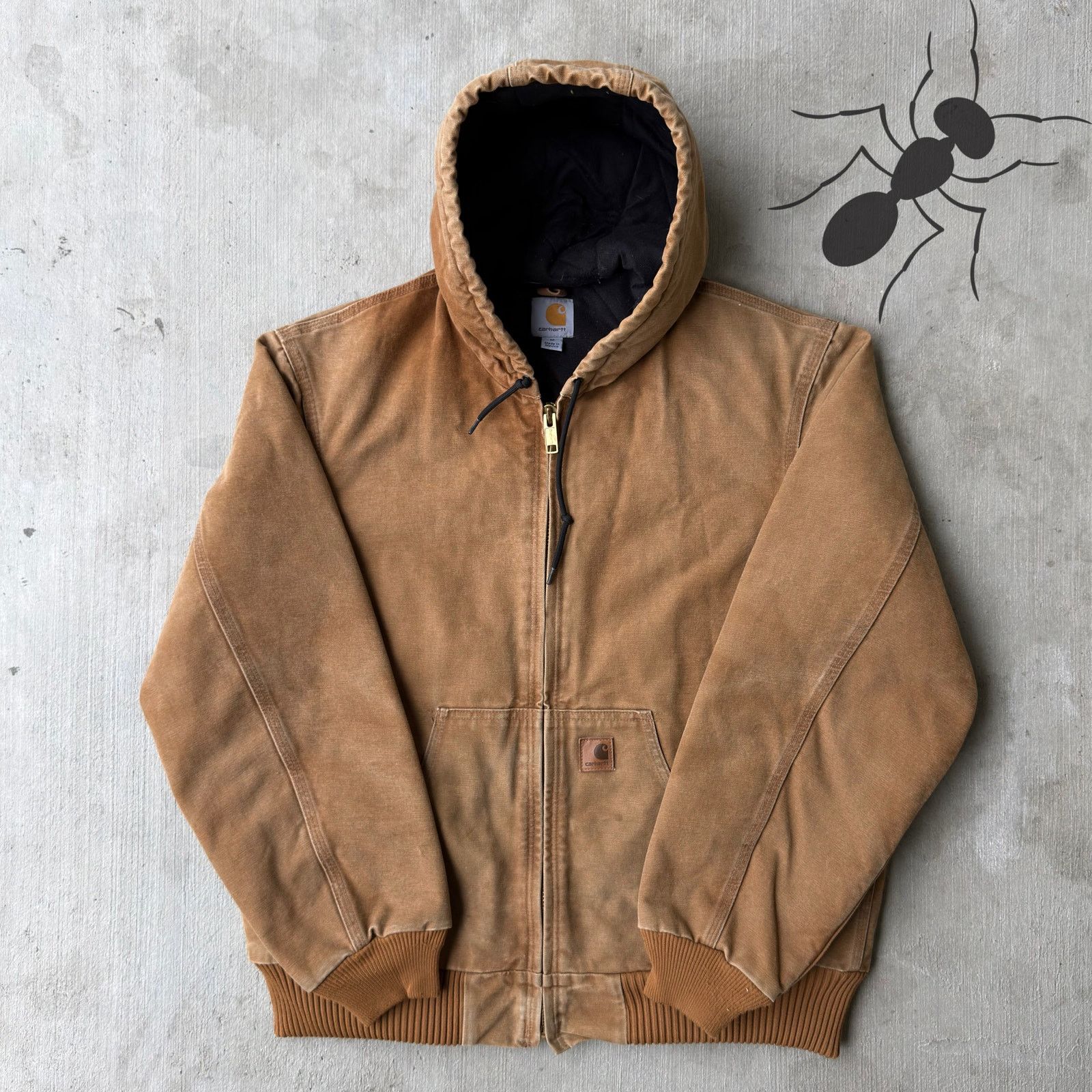 Carhartt × Vintage Carhartt J130 brown hooded work wear jacket Size US M / EU 48-50 / 2 - 1 Thumbnail