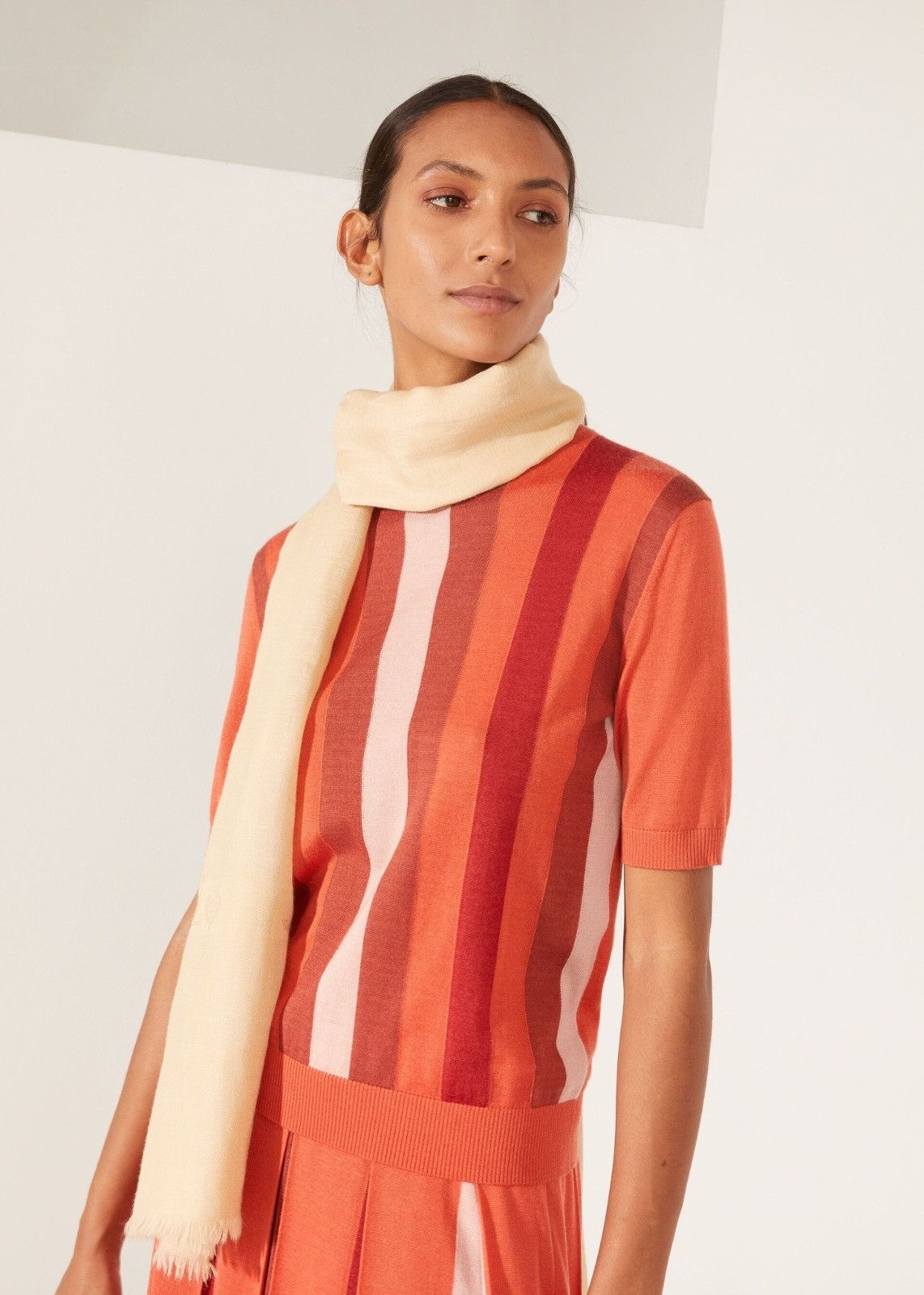 Loro Piana o1srvl11e0824 Size: OS / Jumeirah Cashmere Stole in Ivory Size ONE SIZE - 1 Thumbnail