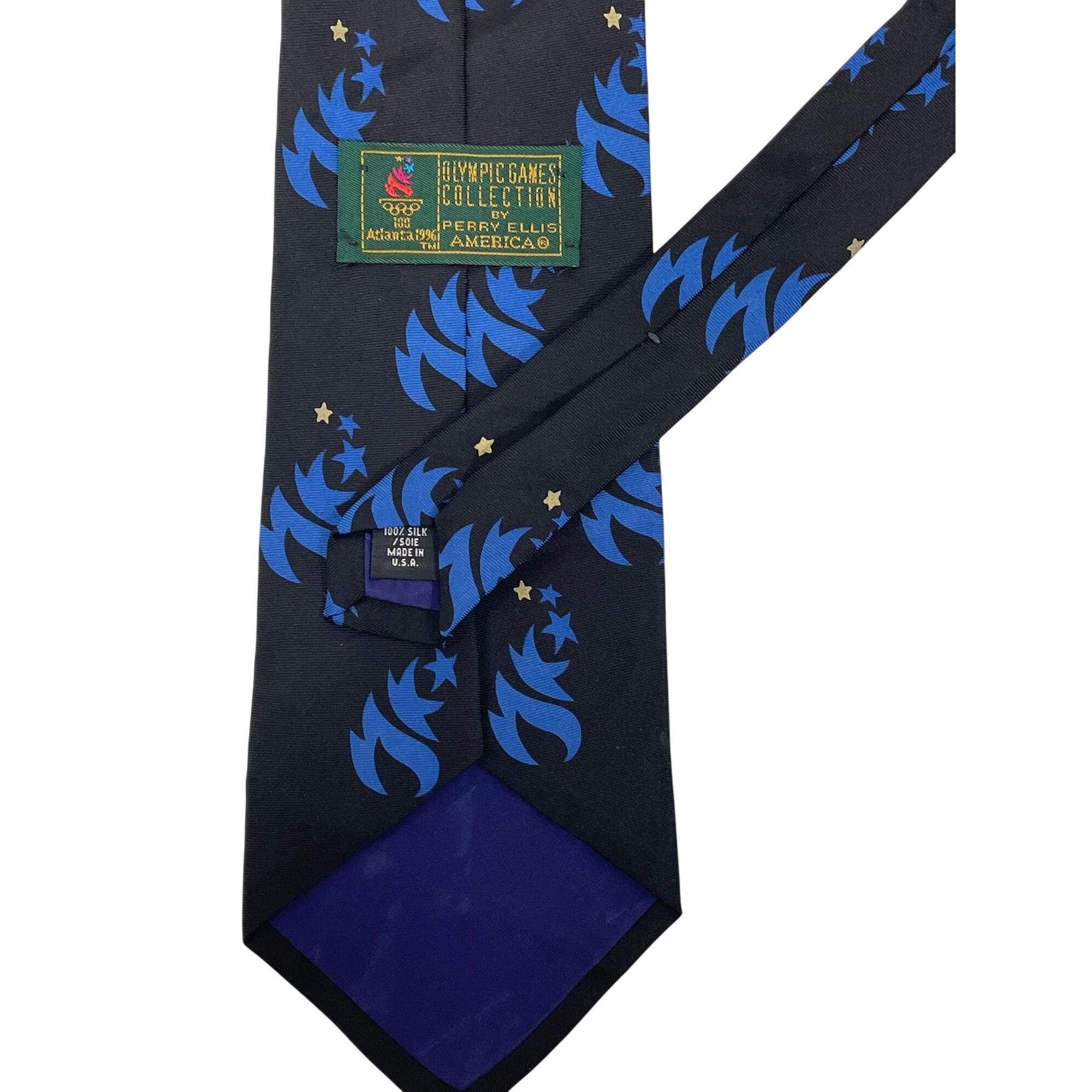Perry Ellis 1996 Atlanta Olympic Games Collection SILK SPORTS Necktie Size ONE SIZE - 2 Thumbnail